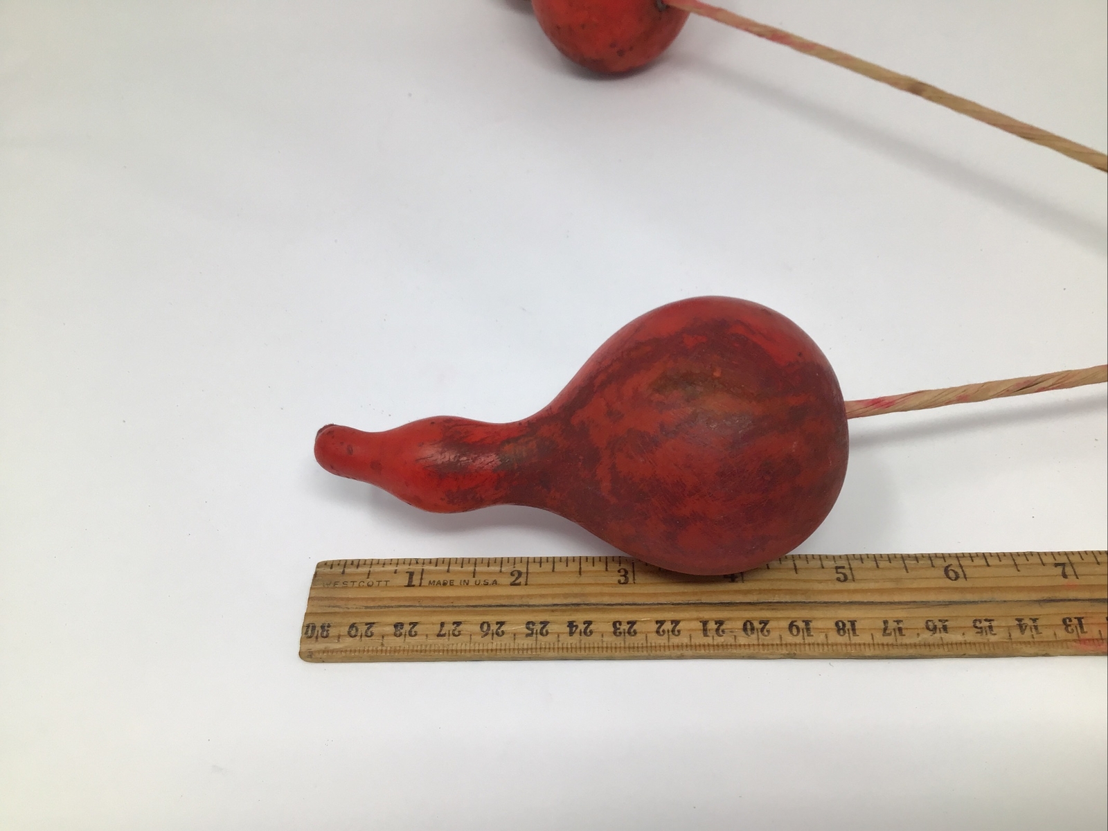 Artificial Gourd Floral Pick Red 3 Picks 20” Long Basket Vase Filler Vintage