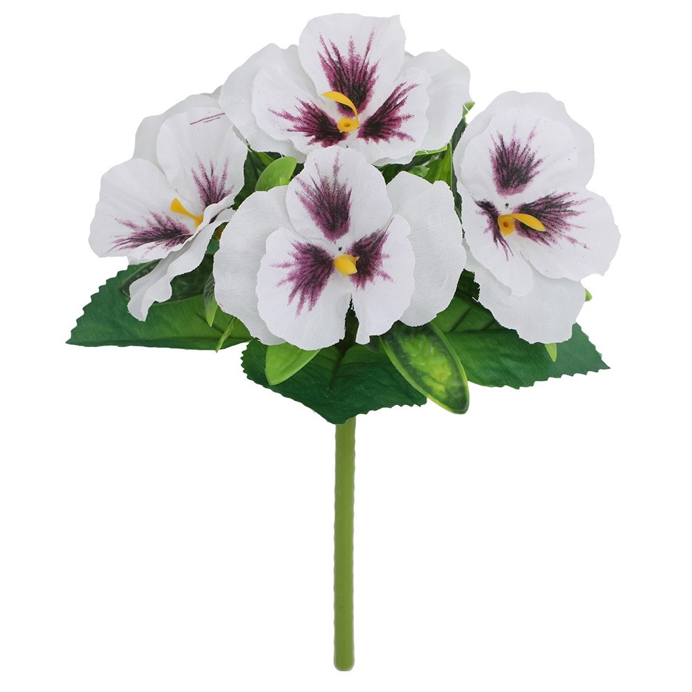 4PCS Vibrant Artificial Pansy Flowers: Lifelike Silk Decor For Any Occasion New