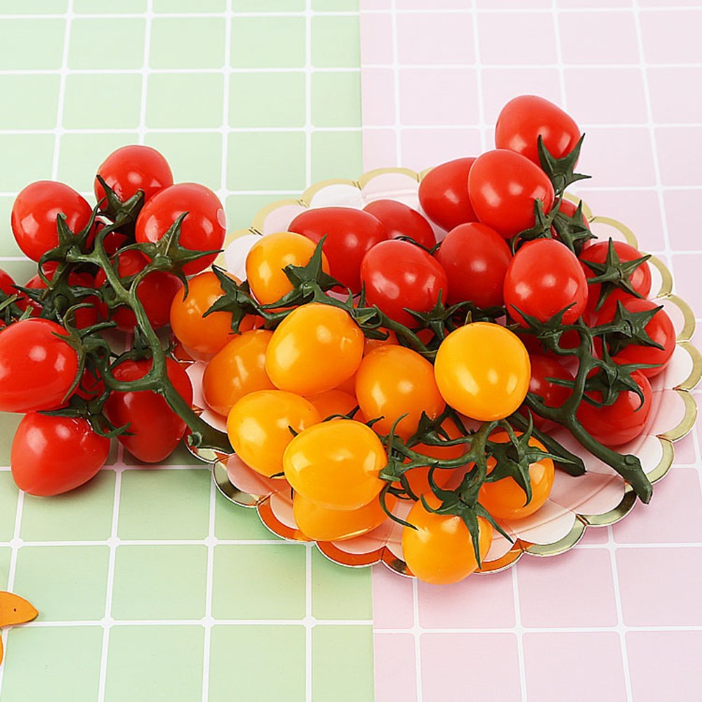 Realistic Artificial Red Vine Tomato Fruit Vegetable 19cm High Quality