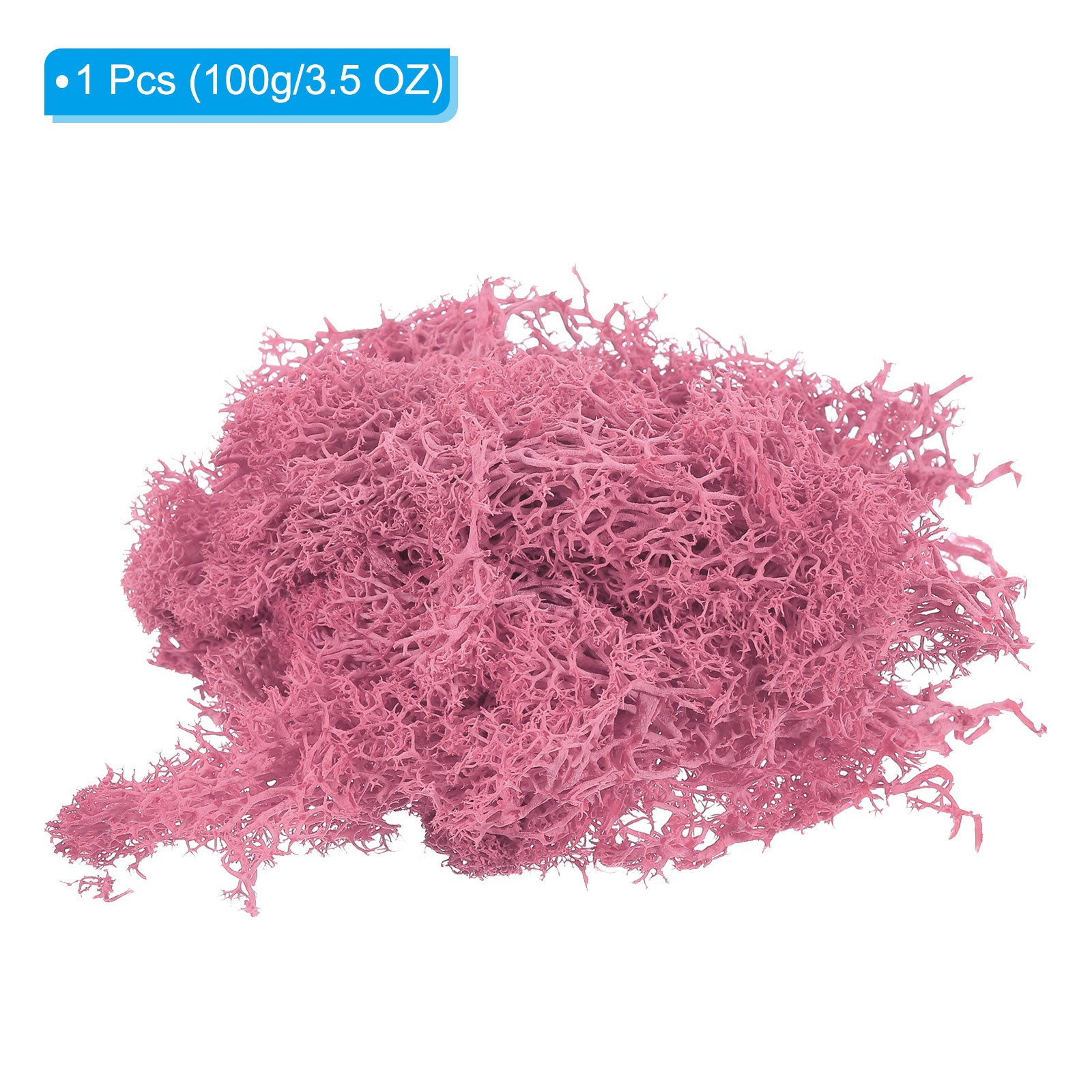 3.5 OZ Fake Moss Decorative Artificial Moss for Potted Plants Crafts, Pink