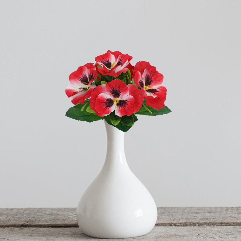 4PCS Vibrant Artificial Pansy Flowers: Lifelike Silk Decor For Any Occasion! New