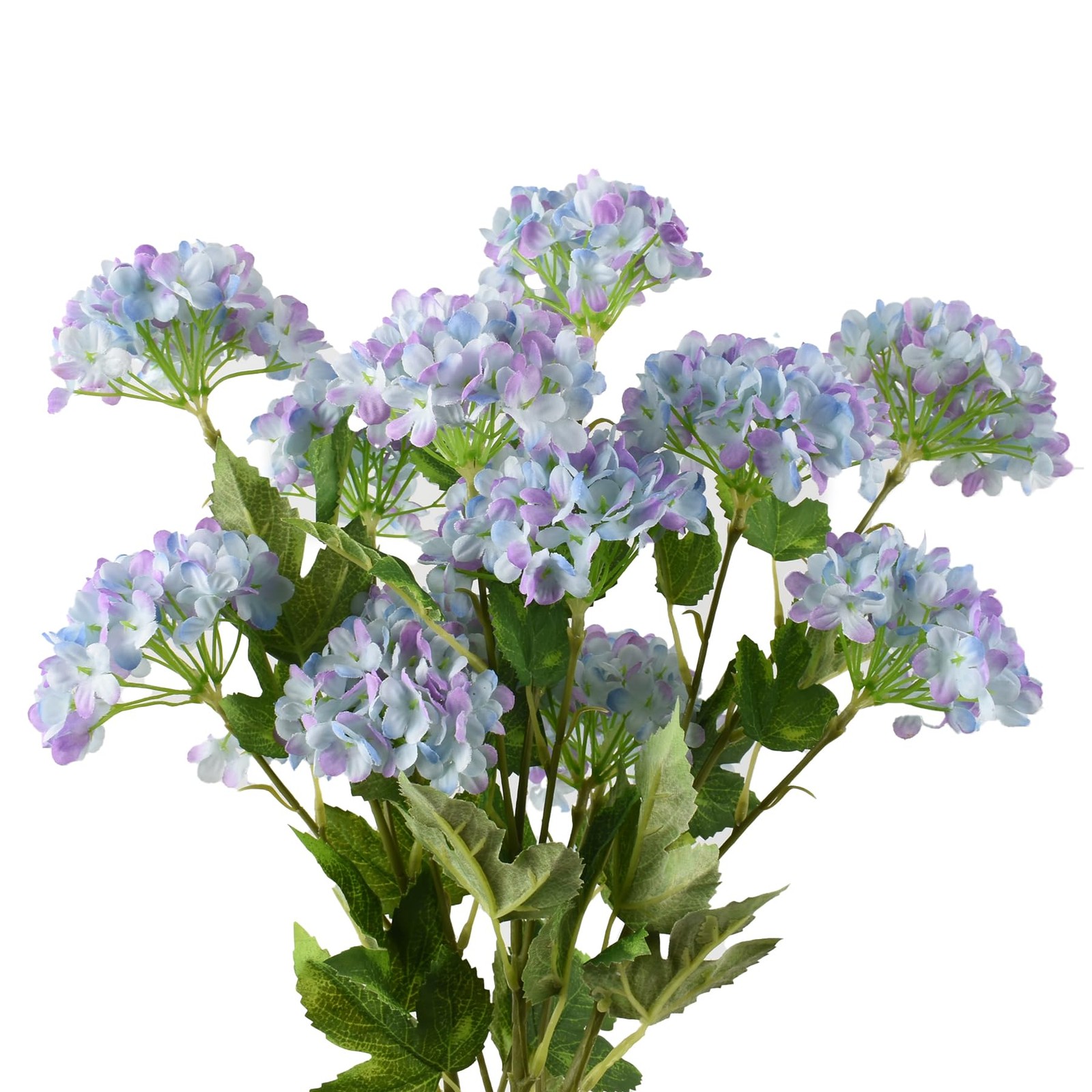 Hydrangea Artificial Flowers, Faux Hydrangea Flowers Bouquet Silk Flowers wit…
