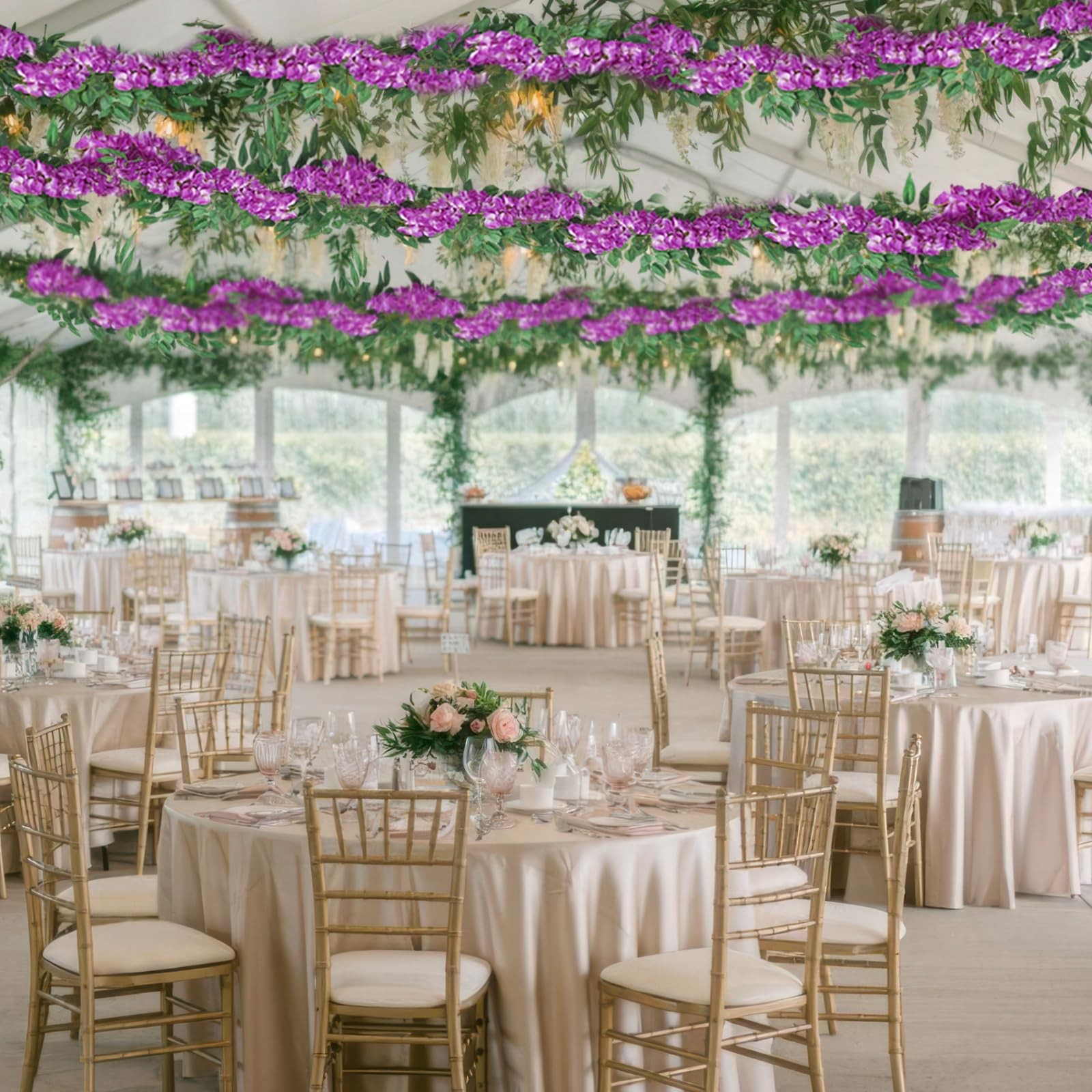 Wisteria Hanging Flowers Wisteria Flowers Vine Garland Wedding Arch Decoratio…