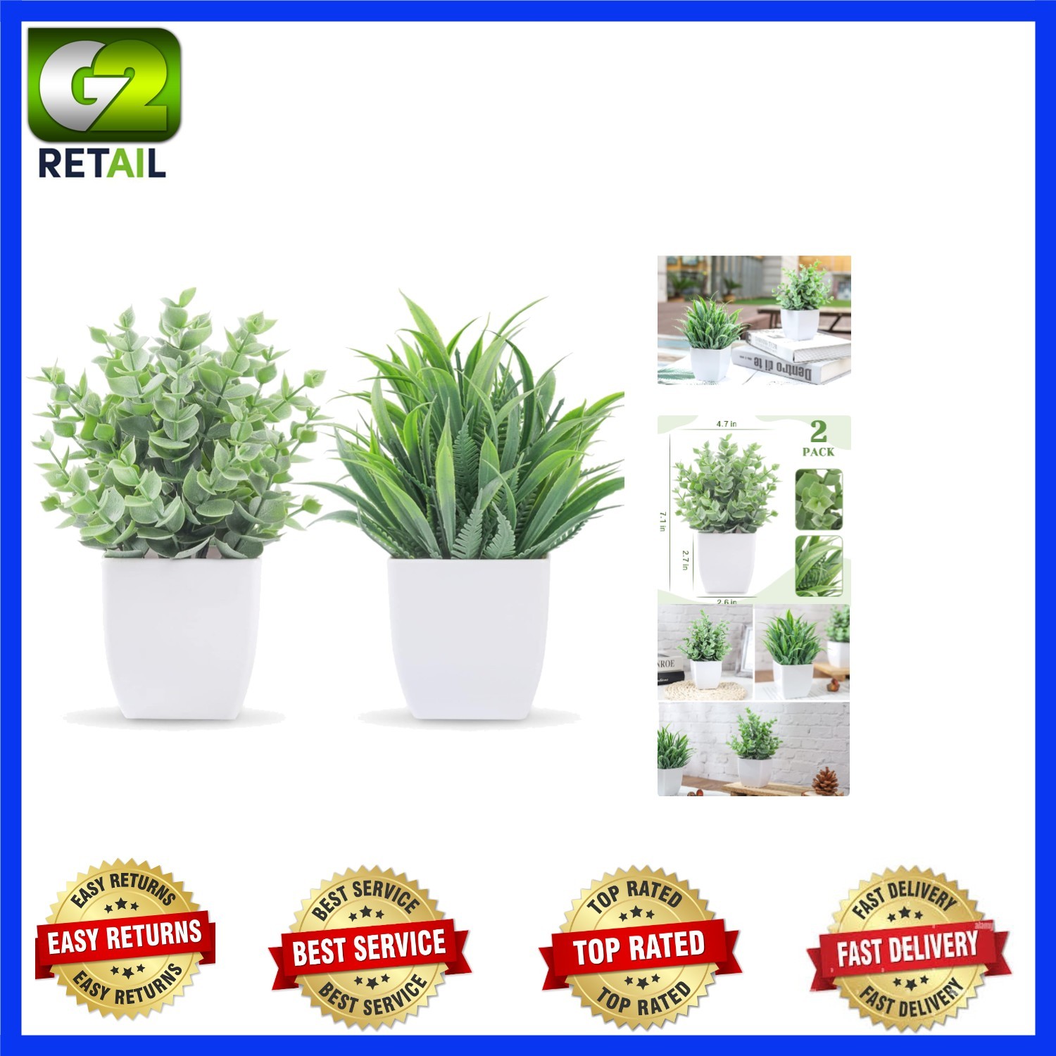Versatile Mini Artificial Potted Plants – Perfect for Home and Office Decor