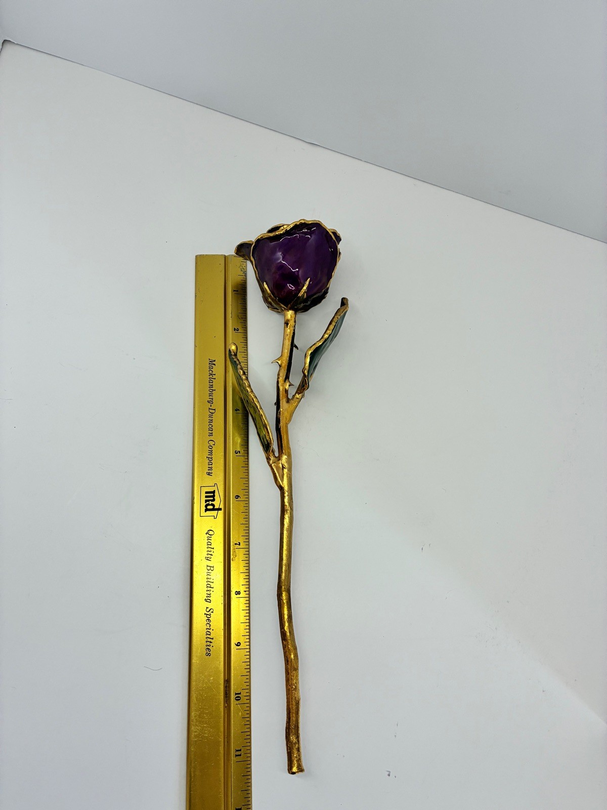 24k Gold Lacquer Dipped Gold Trimmed Purple Real Rose – FREE SHIPPING