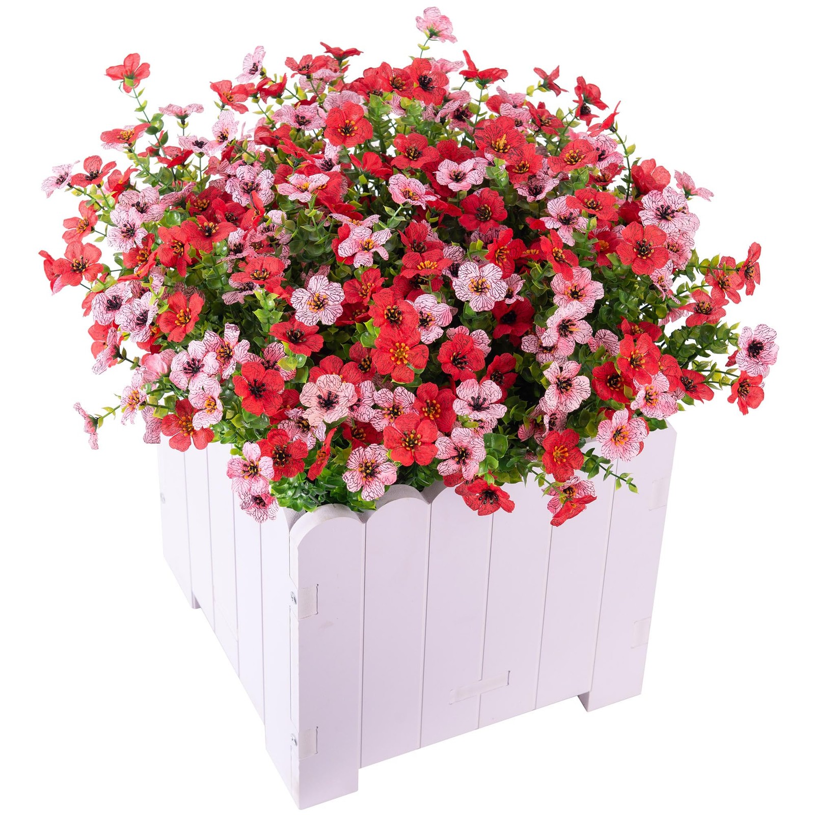 Artificial Fake Mums Flowers for Outdoor Spring Summer Decor, 12 Bundles Faux…