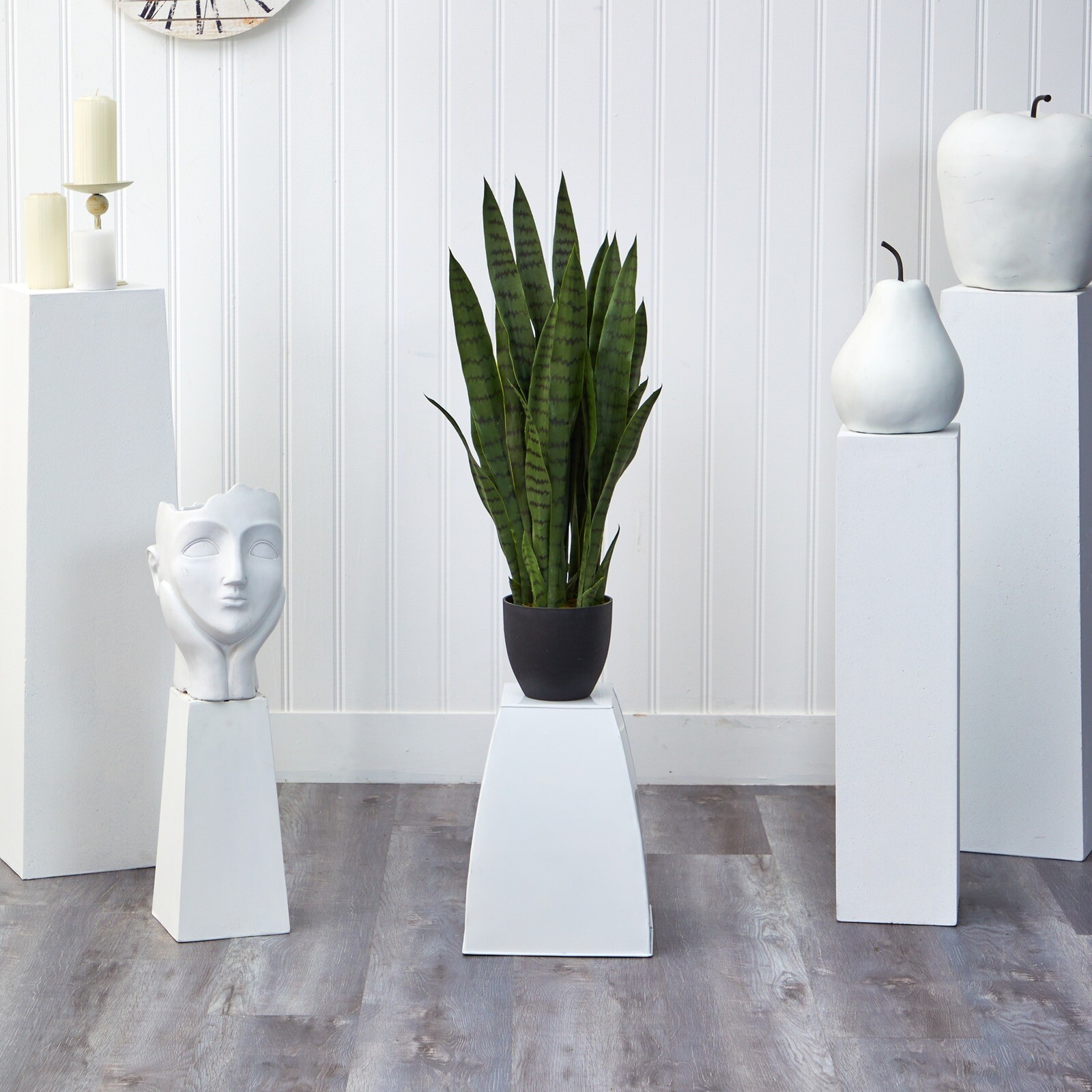 3’ Sansevieria Snake Artificial Plant w/15 Lvs Home Office Decor. Retail $126