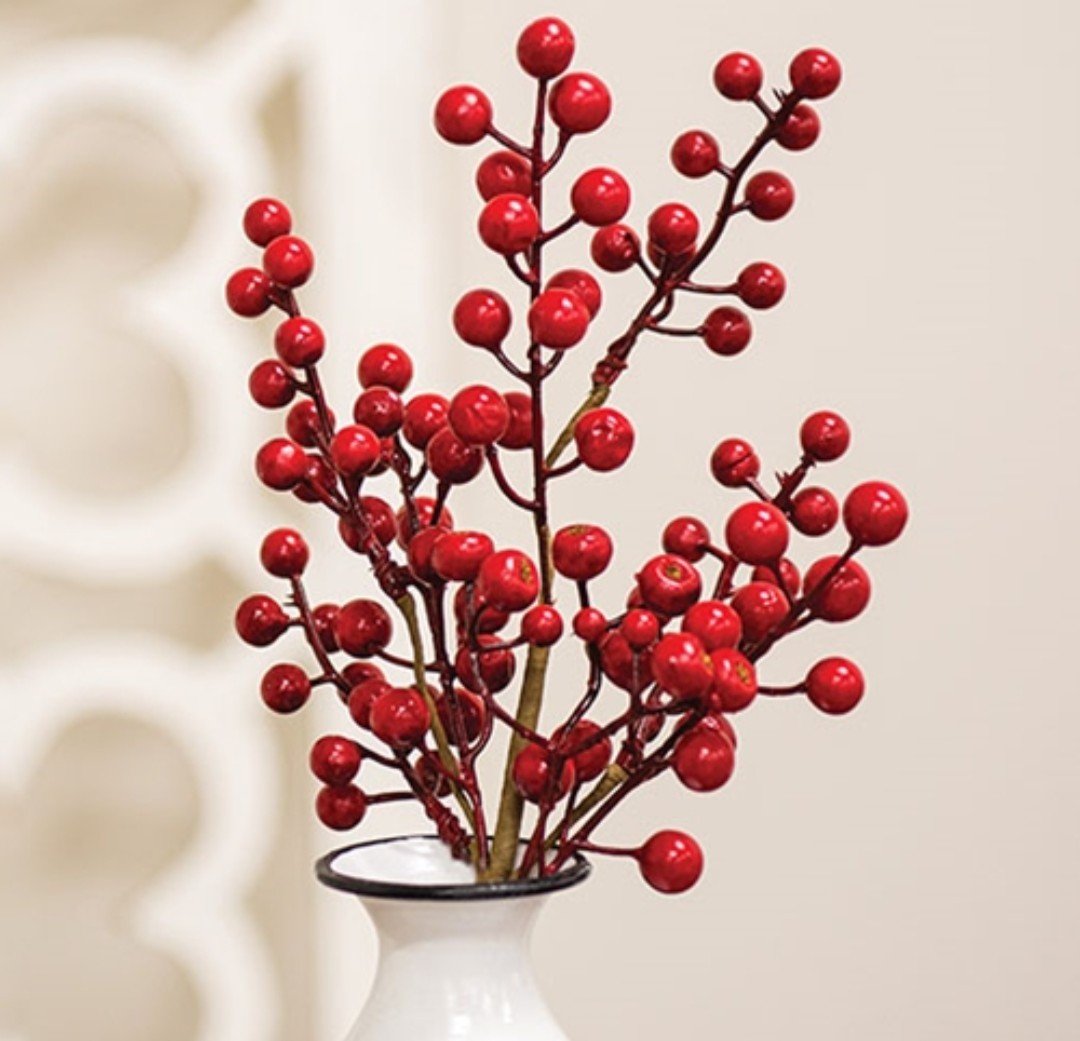 13″ Winter Gooseberry Christmas Floral Pick