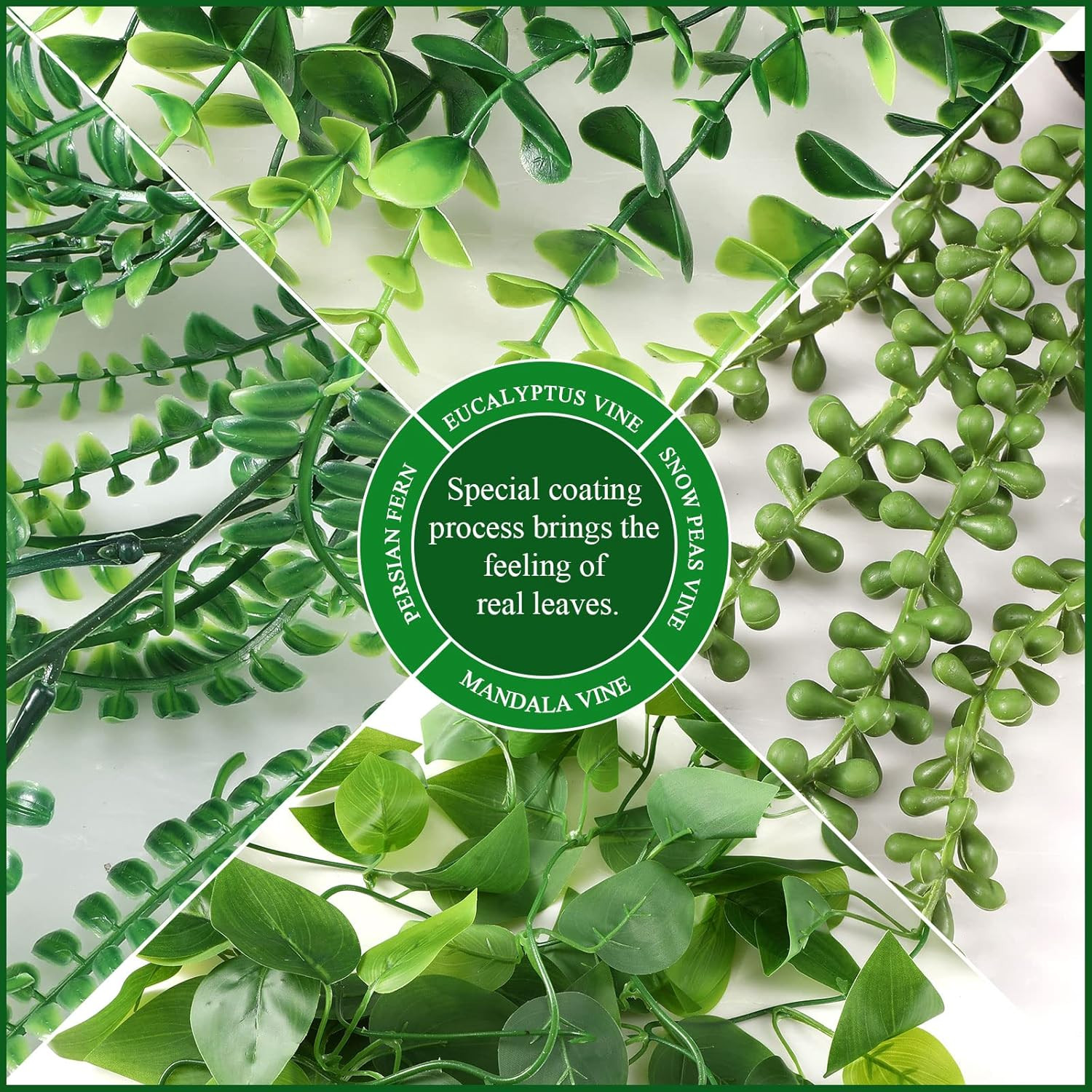 16 Pcs Faux Hanging Plants for Home, Office, and Garden Decor