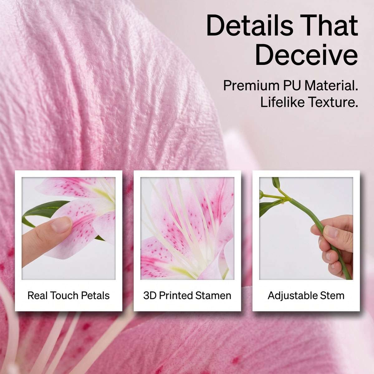 Lot Artificial Lily Flowers Faux Plant Bouquet Garden Home Decor UV Resistant
