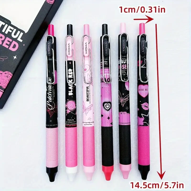 6Pcs Beautiful Butterfly, Perfect For Valentine’s Day Gifts 0.5mm Black B1