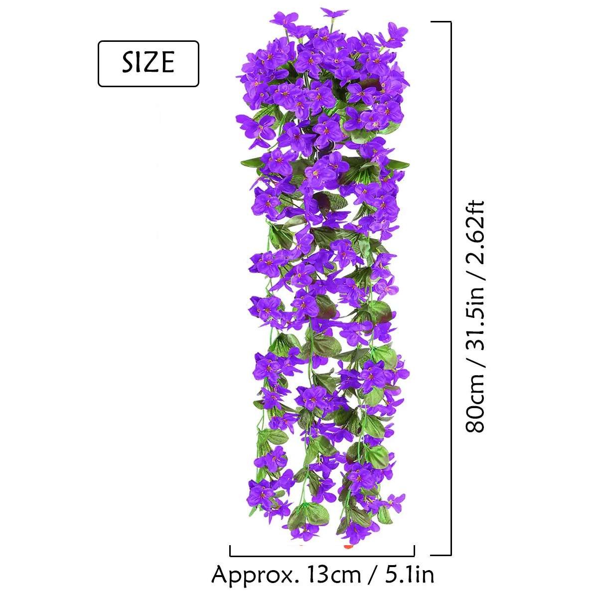 3x Artificial Flower Vine Ratta Hanging Garland Wisteria Flowers Wedding Decor