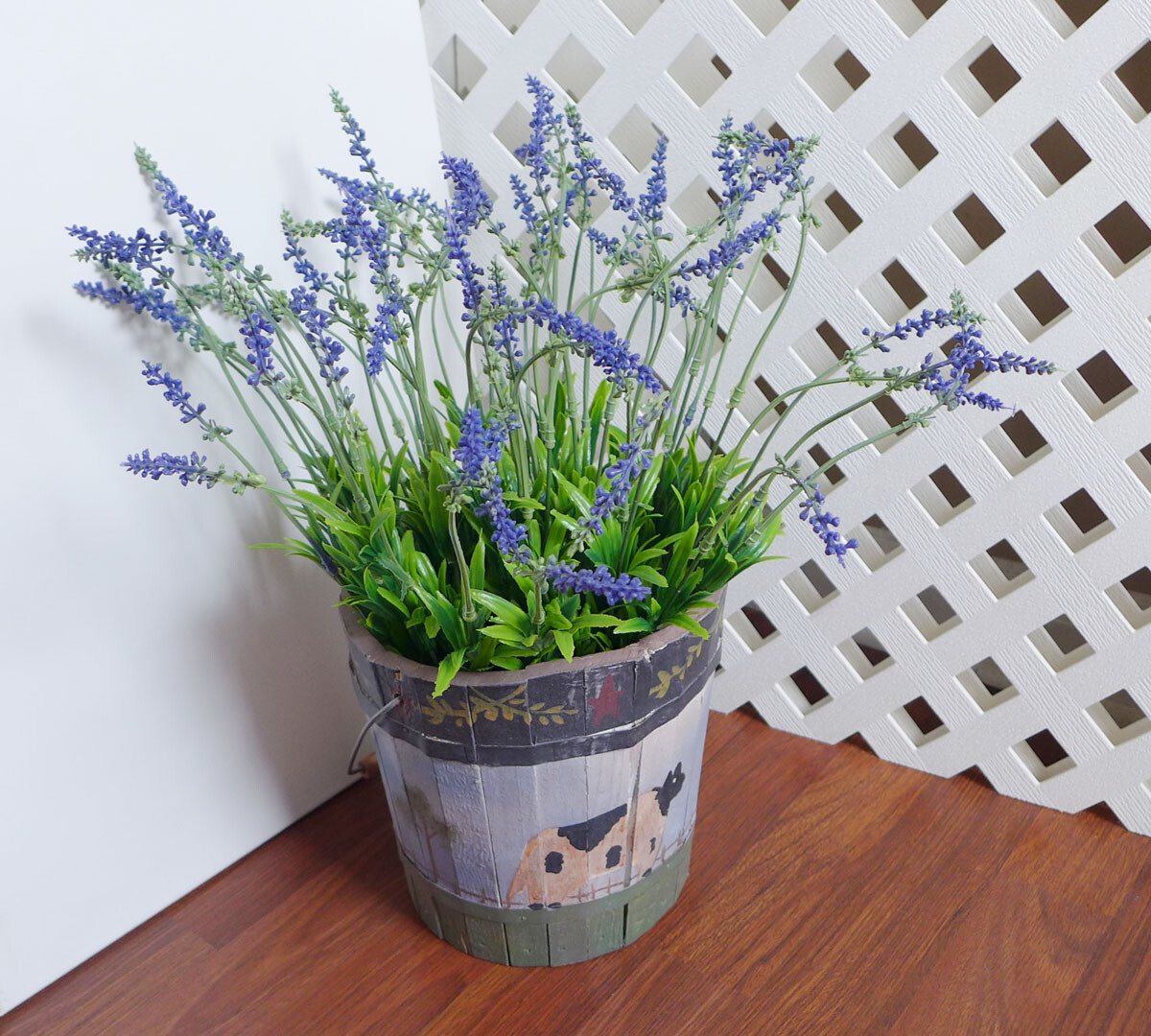 6 Pcs Lavender Bushes Artificial Plastic Plants (5 stems each) #87