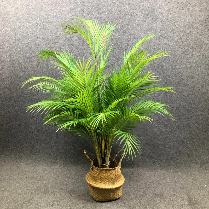 125cm Large Artificial Palm Tree Tropical Plants Branch Plastic Fake Leaves…