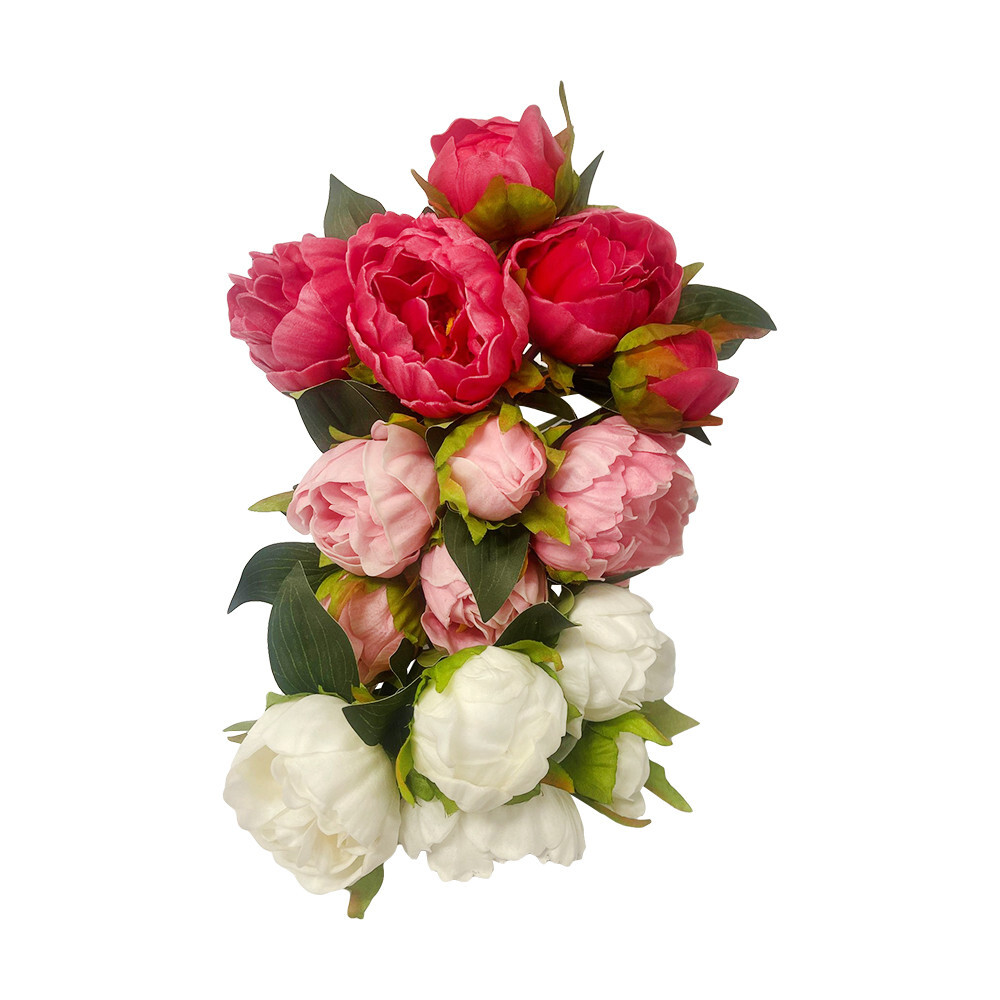 10” Real Touch Peony Bundle Artificial Foam Flower Bouquets Silk Floral