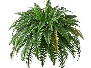 2PCS 45in Fake Ferns- Large Artificial Plants Outdoor, UV Resistant Artificial