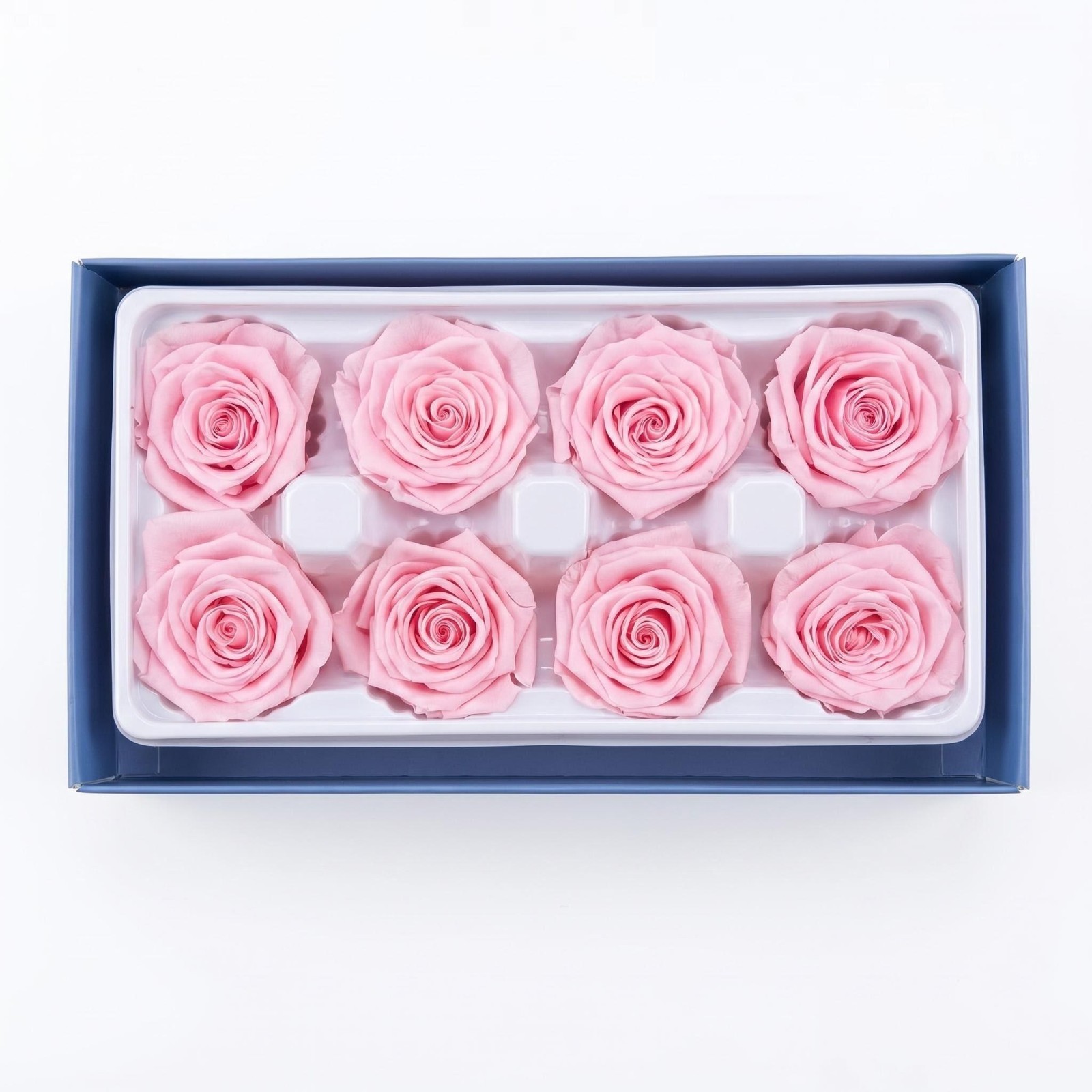 8 Preserved Rose Eternal Roses Heads Bulk Pink for her Gift Wedding Valentine