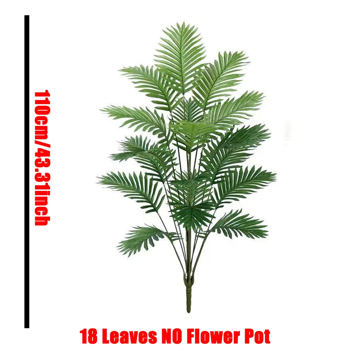Durable 65-128cm Large Artificial Palm Tree Tropical Green Leaves Fake Plant