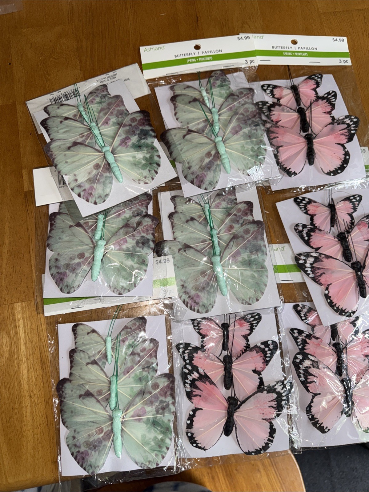 11 Artificial Butterflies Crafts Decor NEW SEALED