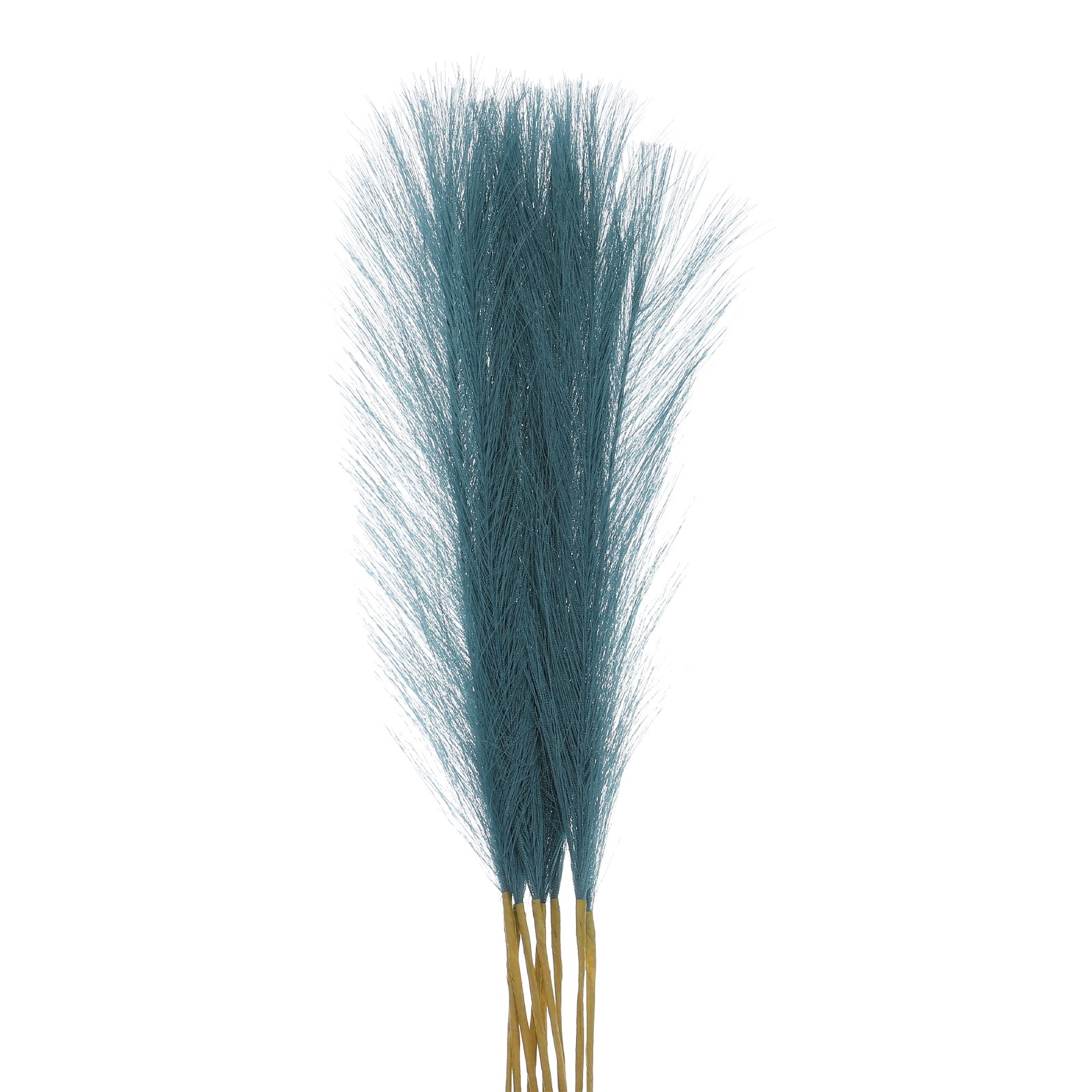 10Pcs Pampas Artificial Grass,21″ Fake Pampas for Wedding Decor,Green Blue