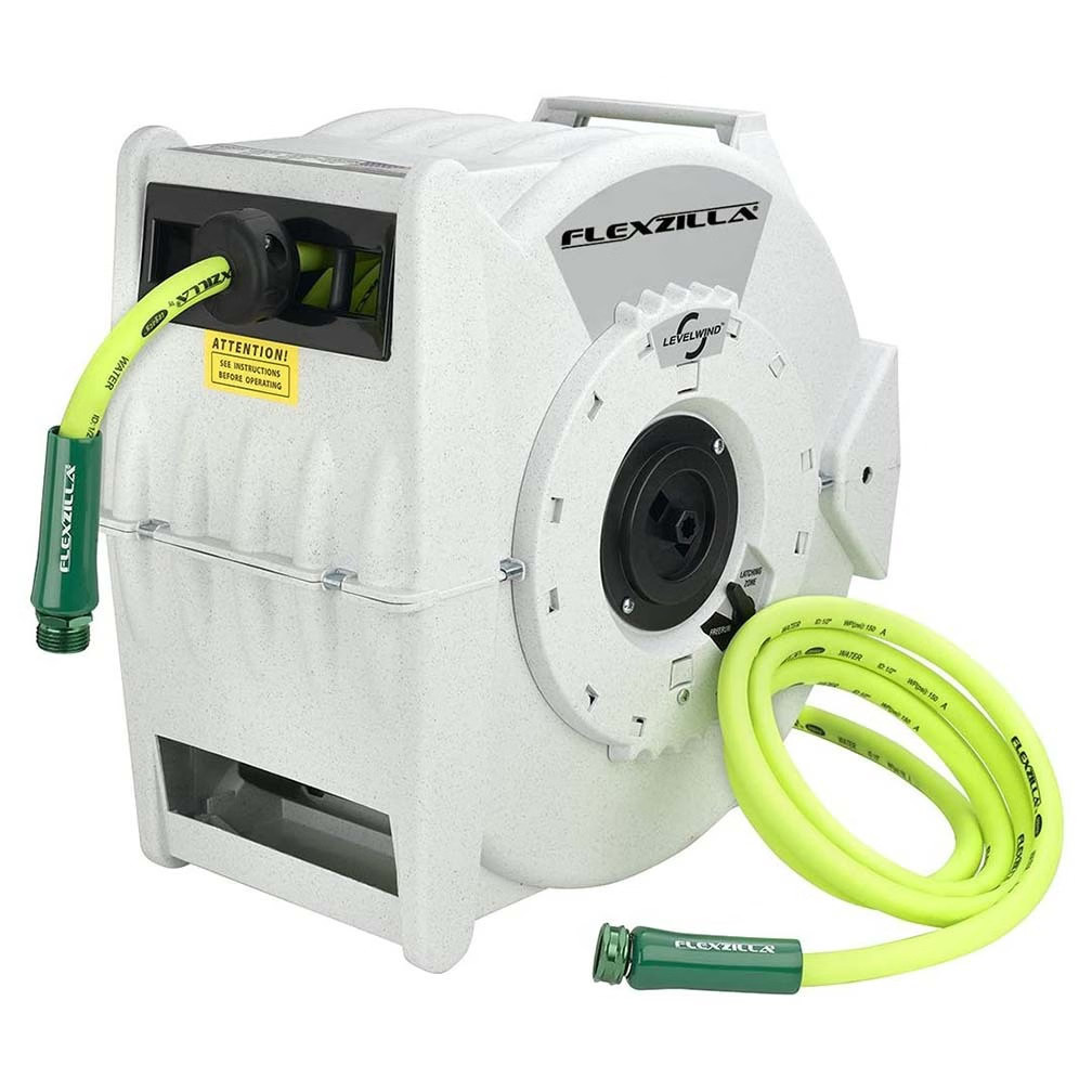 Flexzilla Retractable Water Hose Reel with Levelwind Technology 1/2″ x 70′