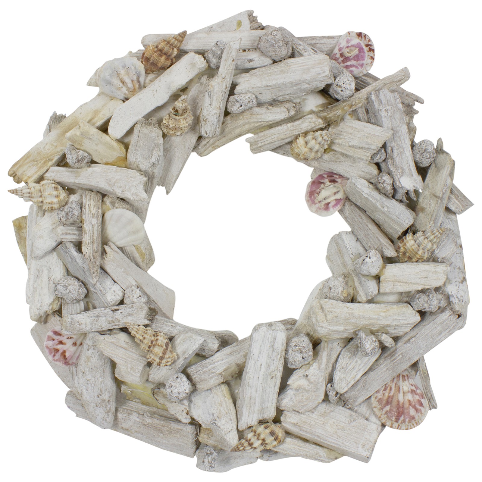 Northlight 13″ Nautical Driftwood and Seashell Artificial Summer Wreath