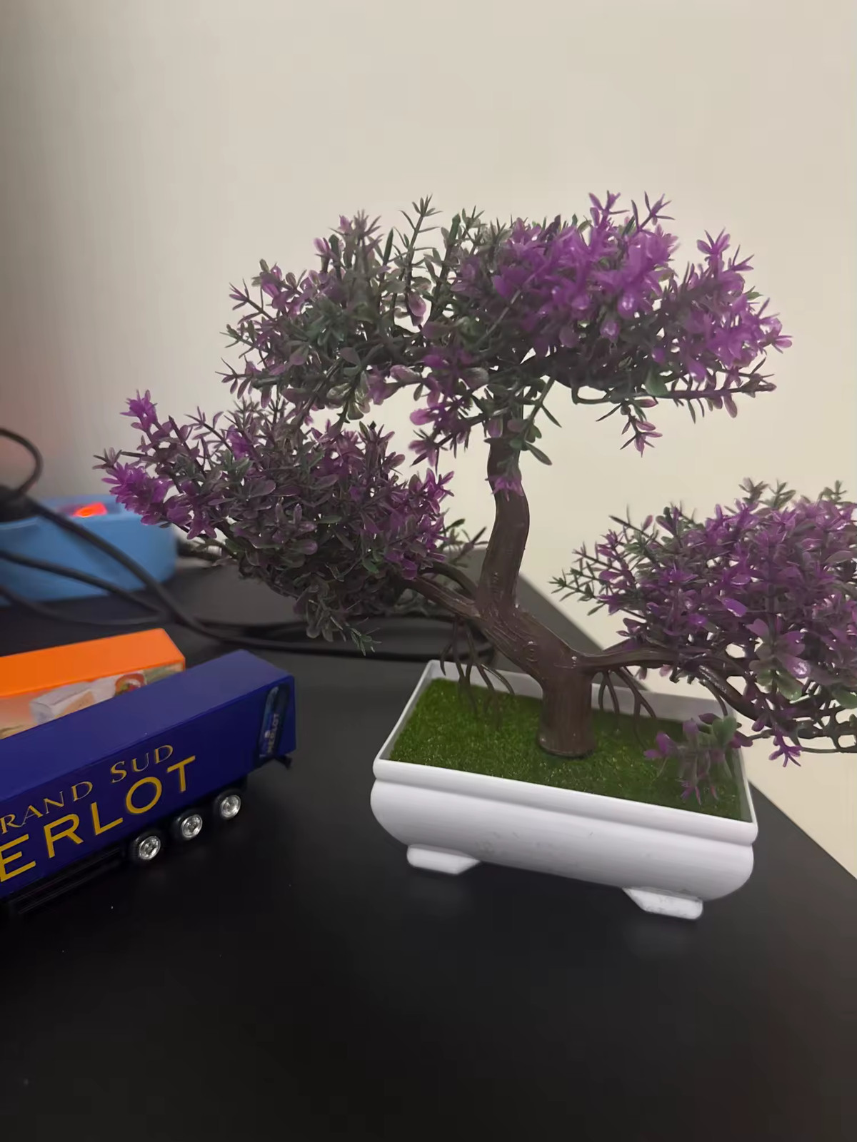 Artificial Bonsai Tree Small Potted Plant Fake Flowers Home Table Decor Gift