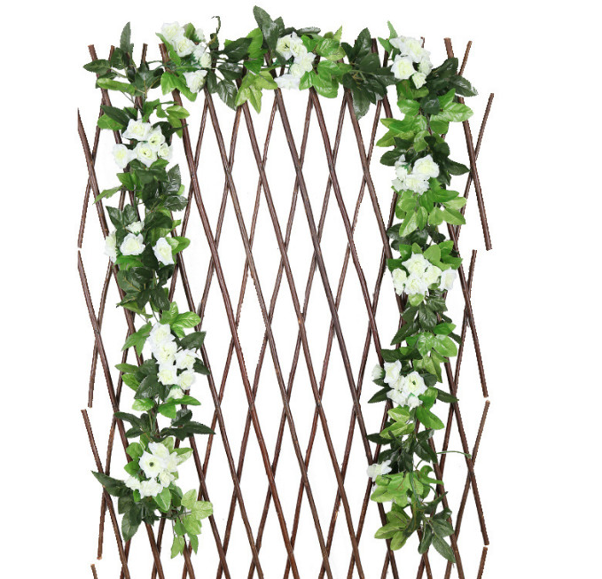 3PCS 8ft Artificial Silk Flower Garland Fake Flower Rose Vine Wall Hanging Plant