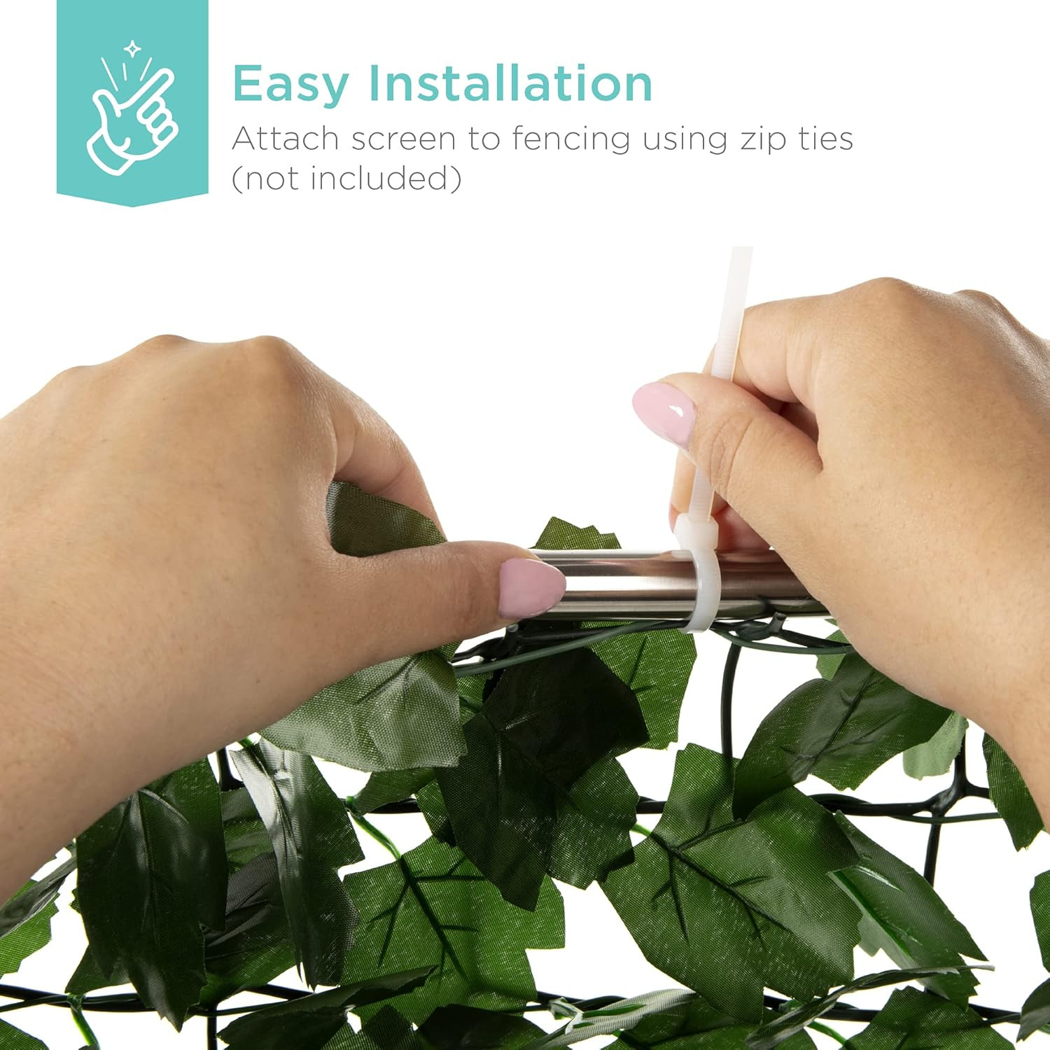 Best Choice Products Outdoor Garden 94X39-Inch Artificial Faux Ivy Hedge Leaf an