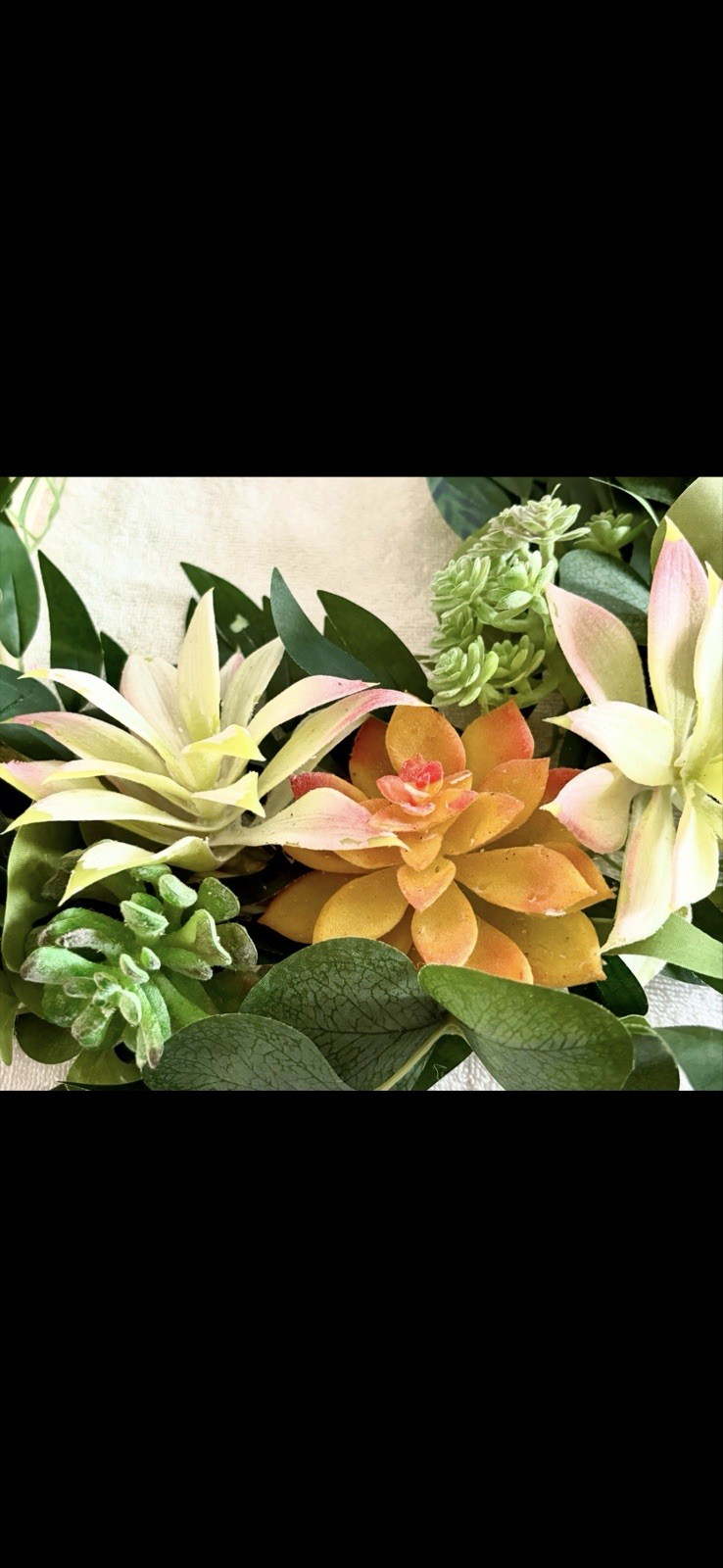 Artificial Succulent Wreath Spring Artificial Floral Wreath