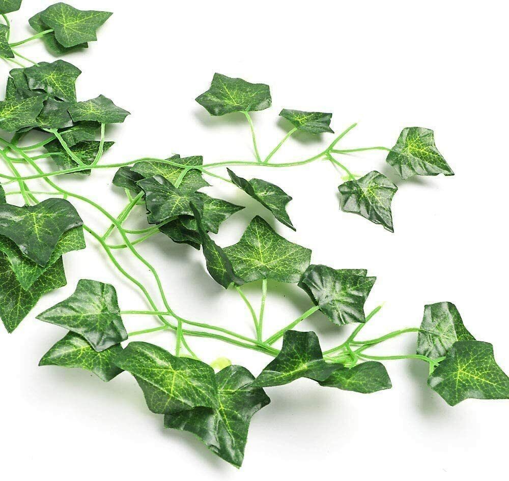 12 PCS Artificial Ivy Leaf Plants Fake Hanging Plants Home Decoration Green