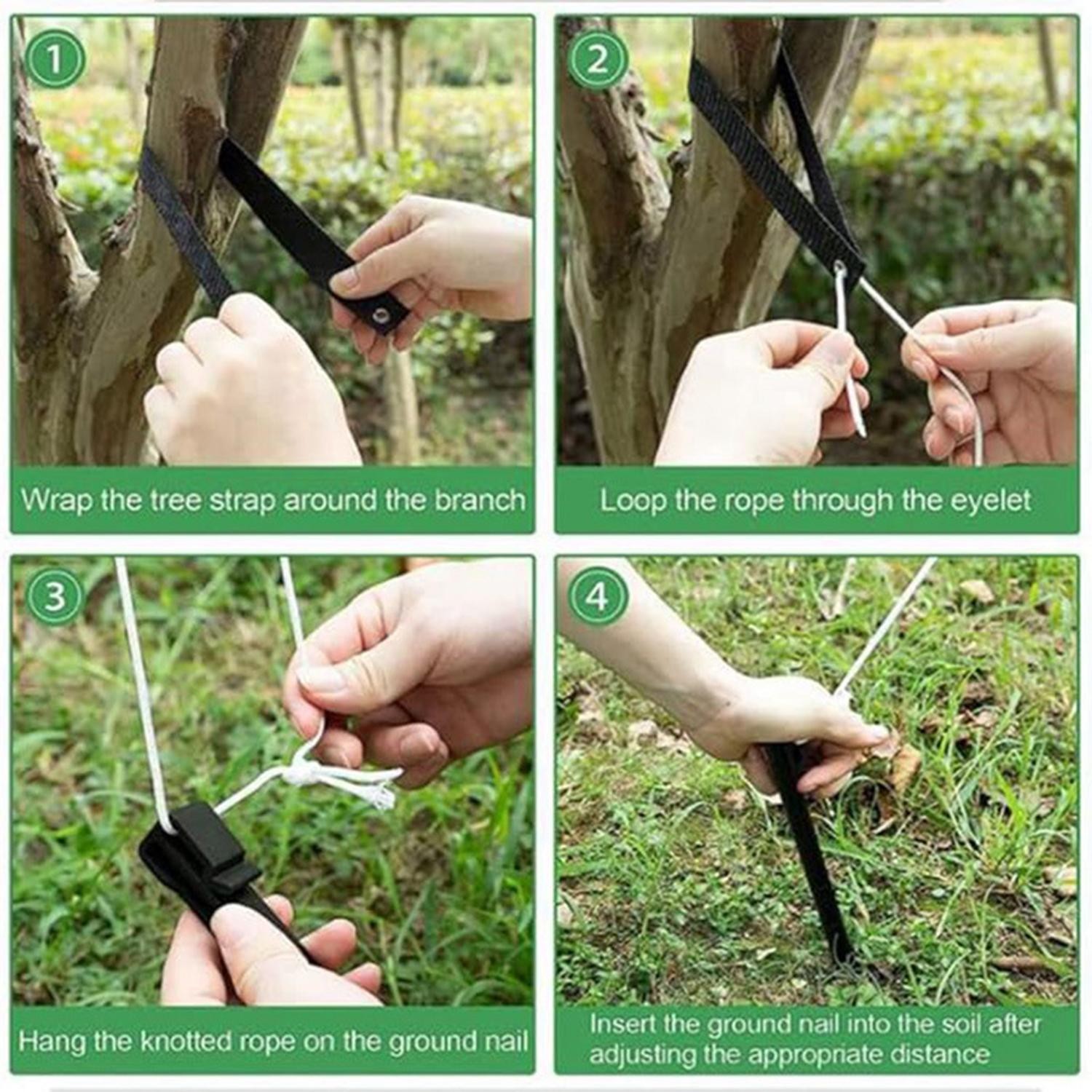 5/10pcs Windproof Nylon Tree Belt, Anti-hurricane Branch Support Strap