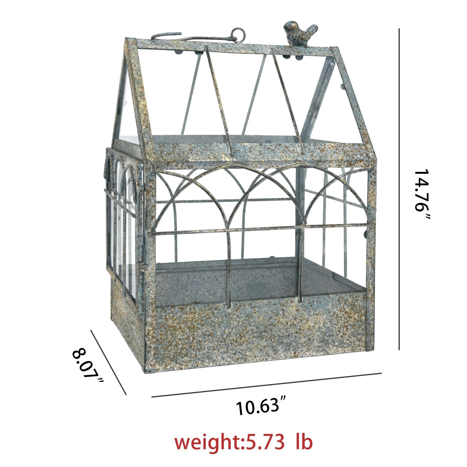 Large Glass Terrarium with Lid – Geometric Indoor Planter for Succulents, Ferns,