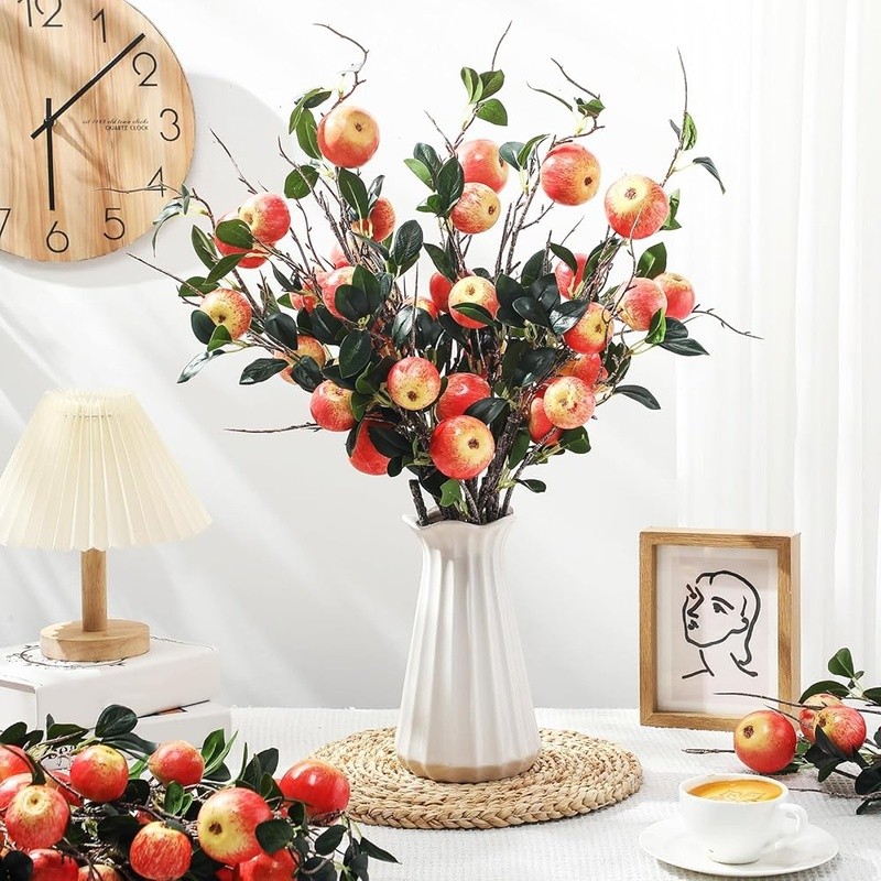Artificial Apple Branches 10 Pack Faux Fruit Home Decor Floral Arrangements New