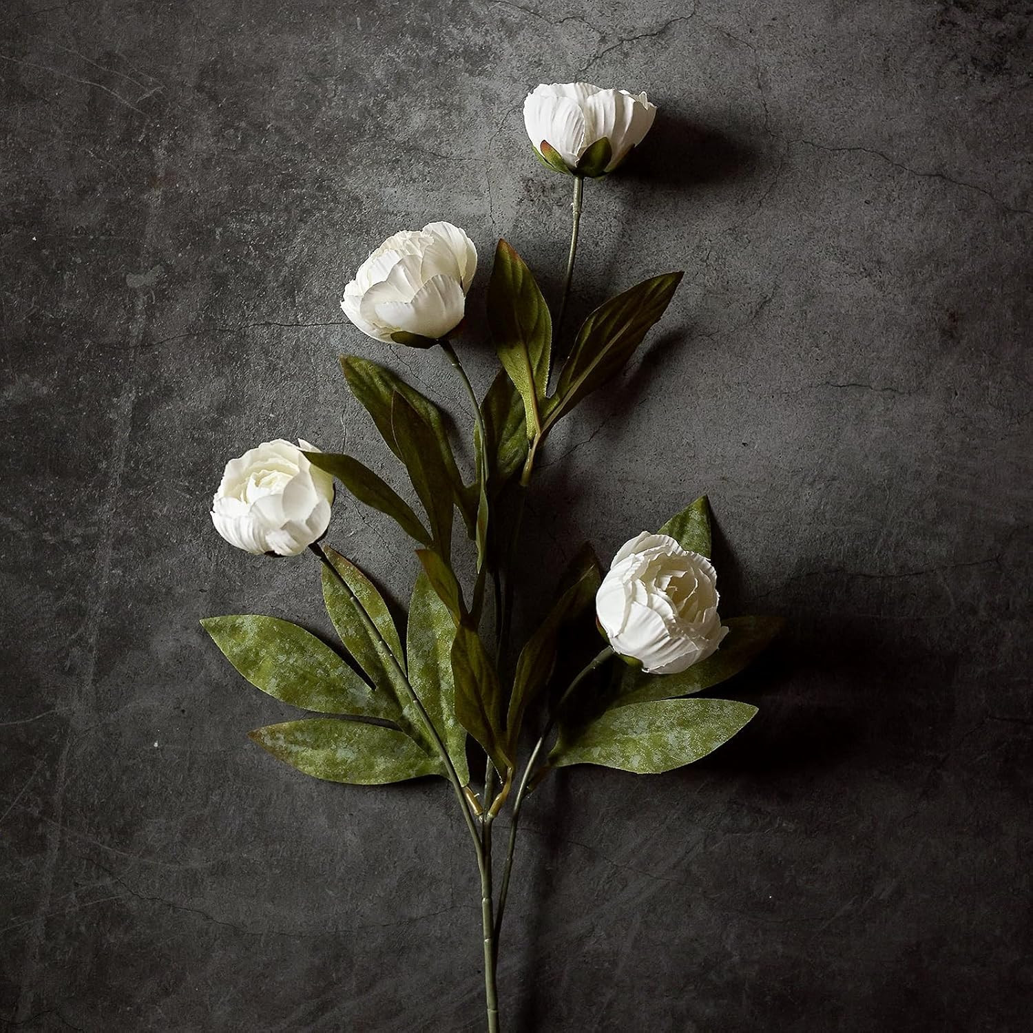 12 Pcs Faux Silk Peony Artificial Flowers for Vase -27″, Bulk Fake Peonies Branc
