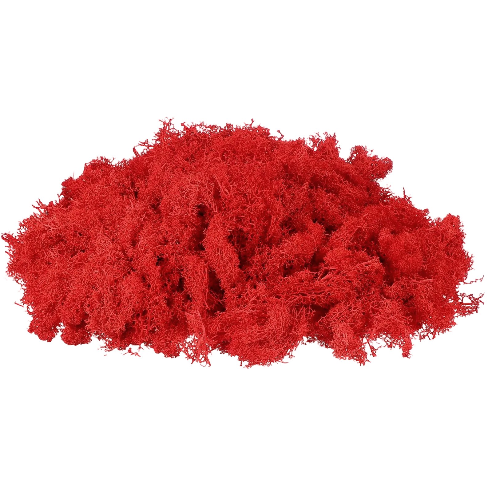 7oz Fake Preserved Reindeer Moss, Red