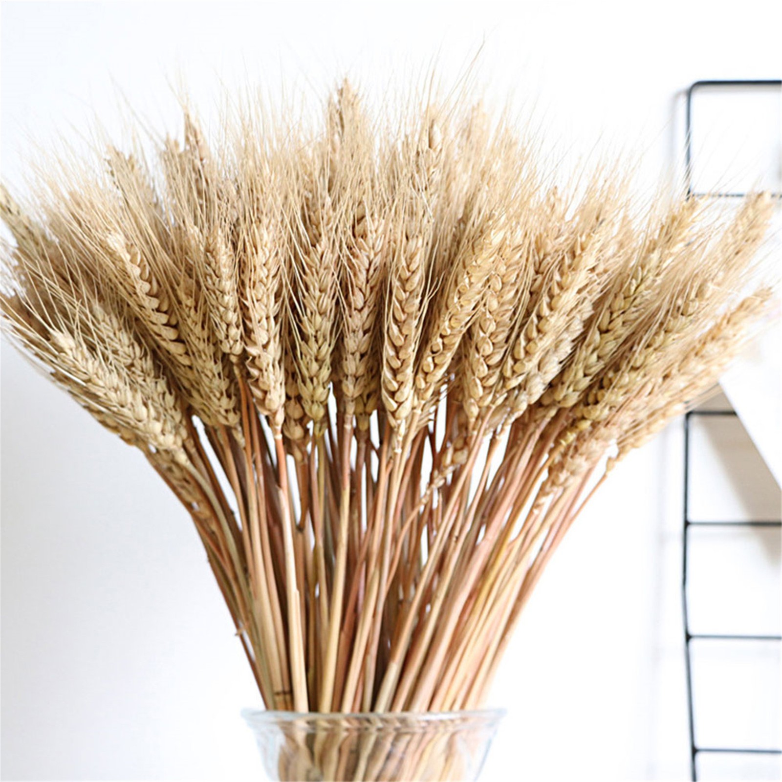 100pcs Dried Natural Wheat Stalks DIY Craft Bouquet Bunch Wheat For Home Decor