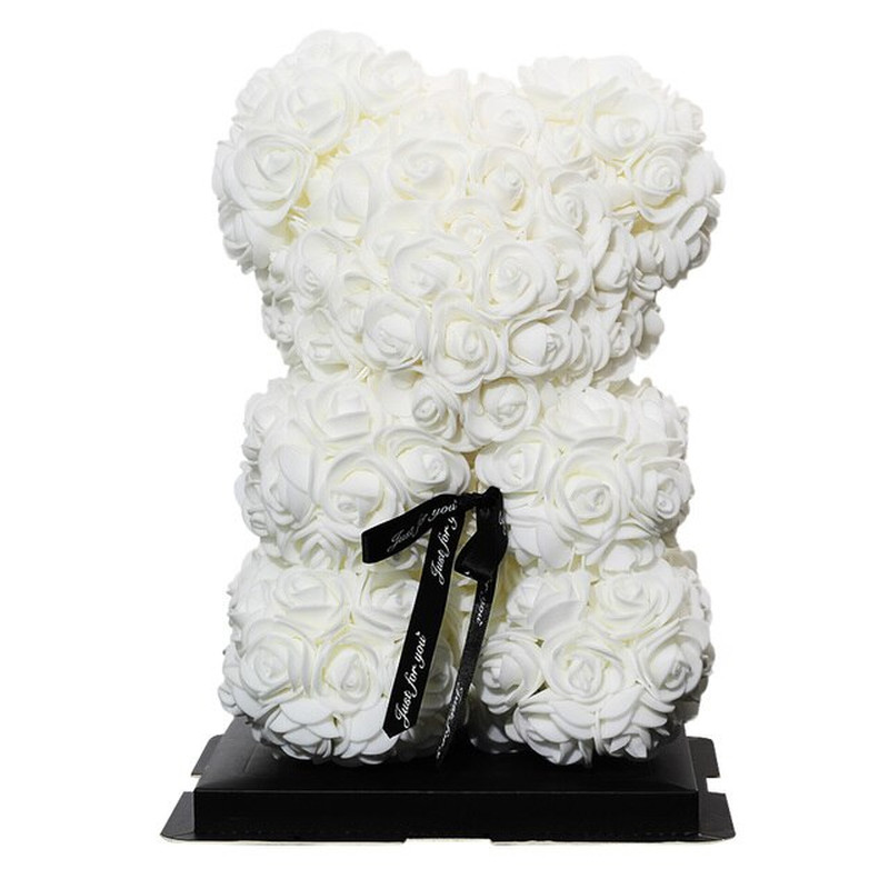 New 25Cm Teddy Rose Flower Bear Gift Box Wedding Christmas Decoration Valentine’