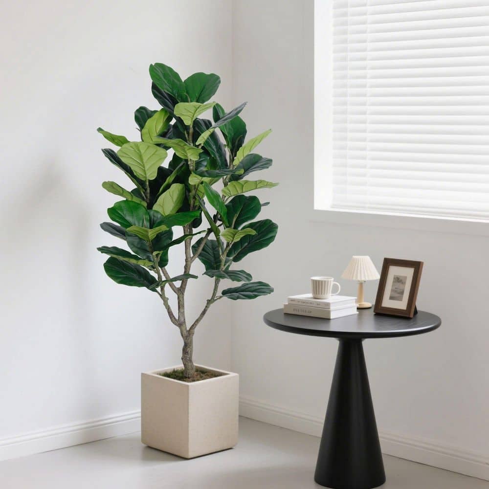 New Artificial Fiddle Leaf Fig Tree Ficus Faux Indoor Outdoor Garden Home Decor
