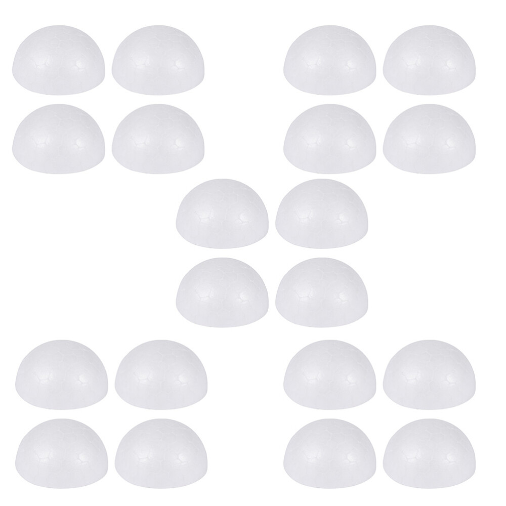 20pcs Craft Polystyrene Balls Flower Holder Craft Flower Arranging Half Balls