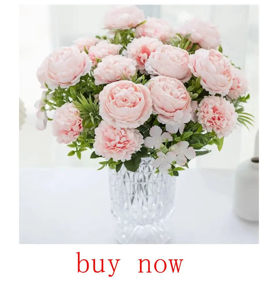 PE Foam Rose Artificial Flower Wedding Bride Bouquet Accessory Garland Home vase