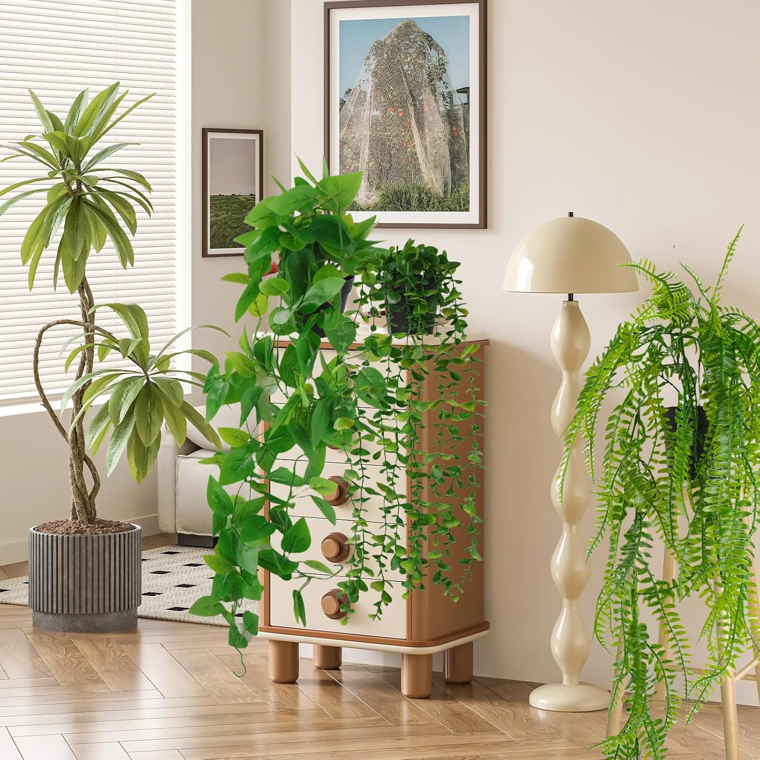 Faux Eucalyptus Artificial Hanging Plants 4 Pack Faux Greenery Decor Indoor