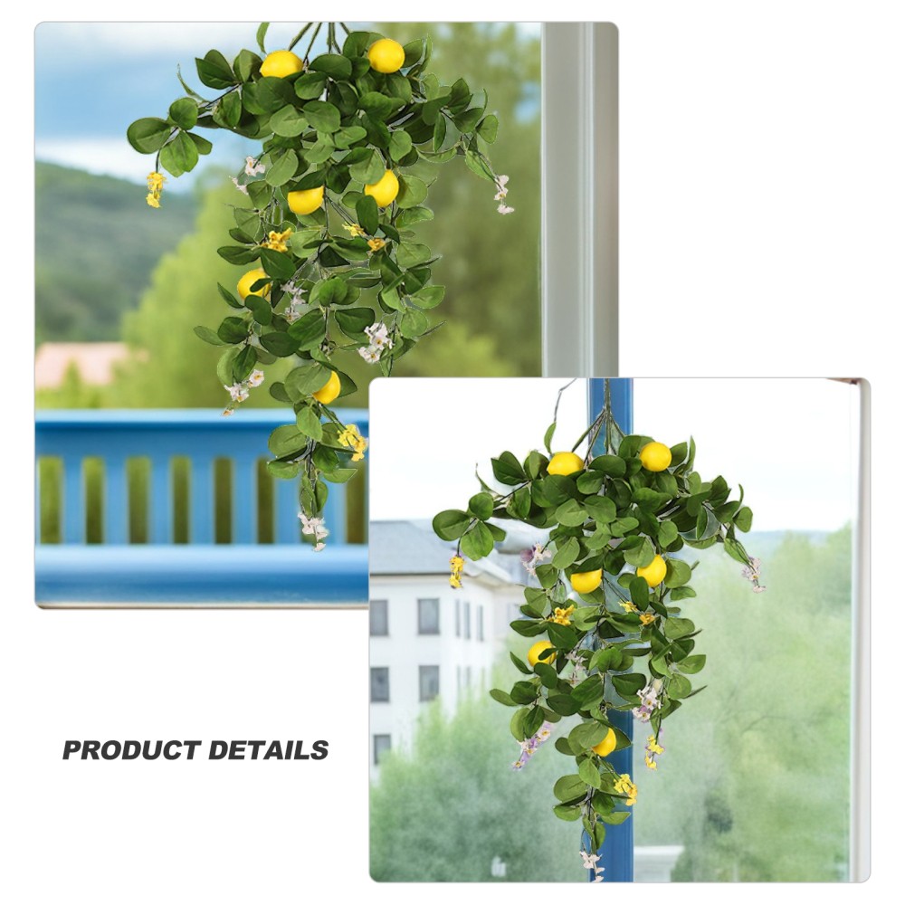 Artificial Branch Yellow Fake Leaves Branch Artificial Floral Hanging