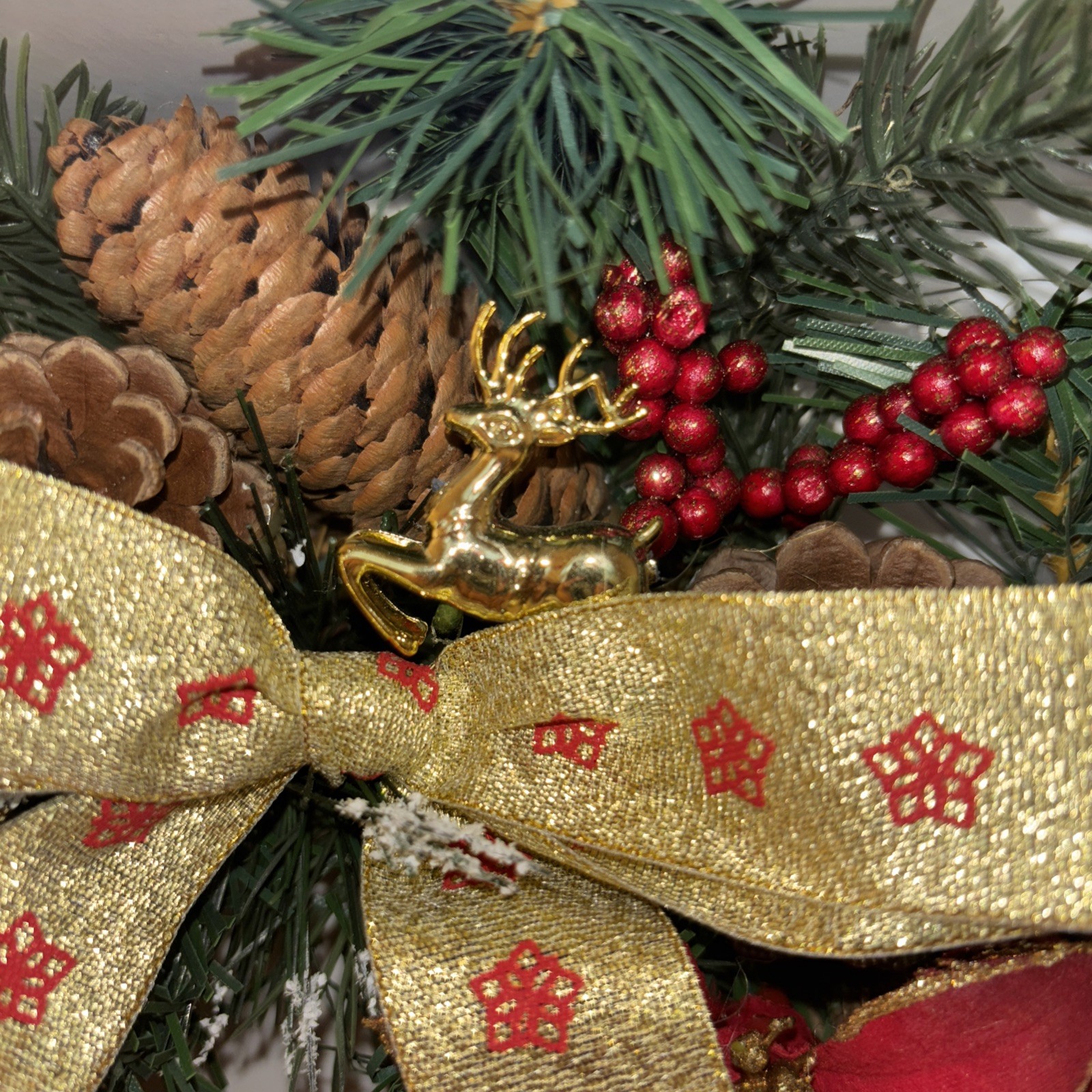 Danbury Mint 11″ Willabee & Ward Floral Wreath Christmas Home Décor December