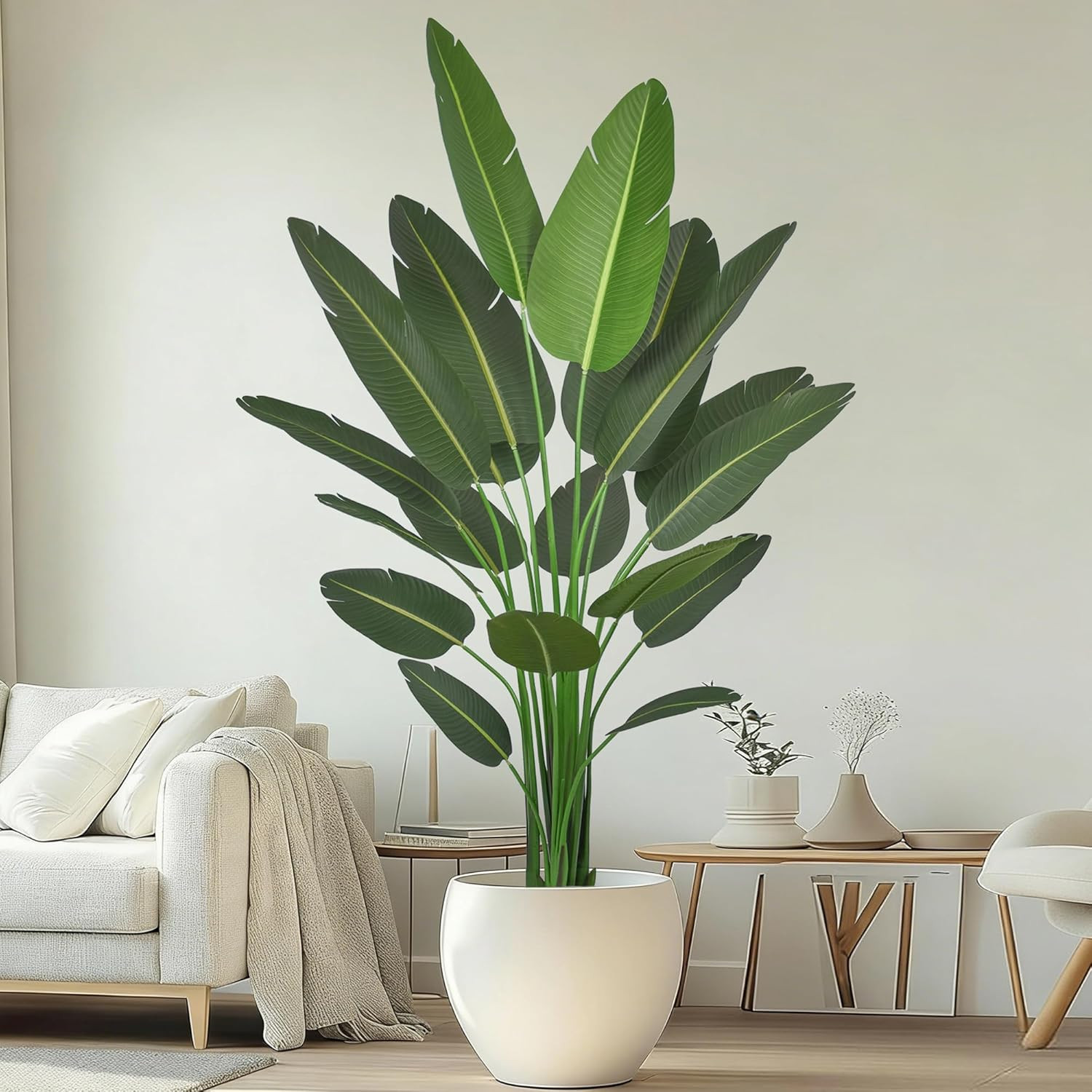 7FT Bird of Paradise Artificial Plant, 84″ Tall Artificial Plants Indoor with 19