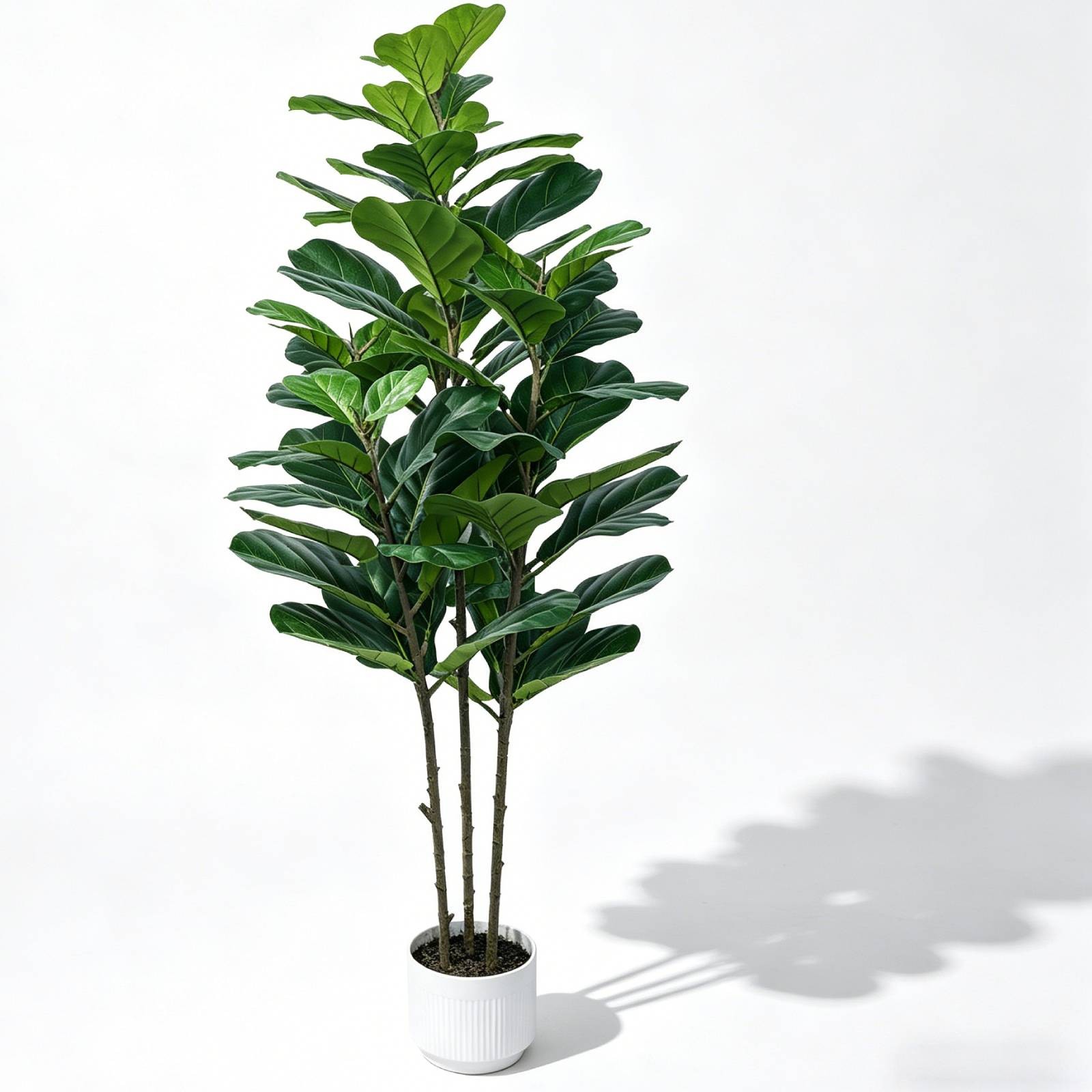 5FT Artificial Fiddle Leaf Fig Tree Tall Fake Plant Artificial Tree Home Decor
