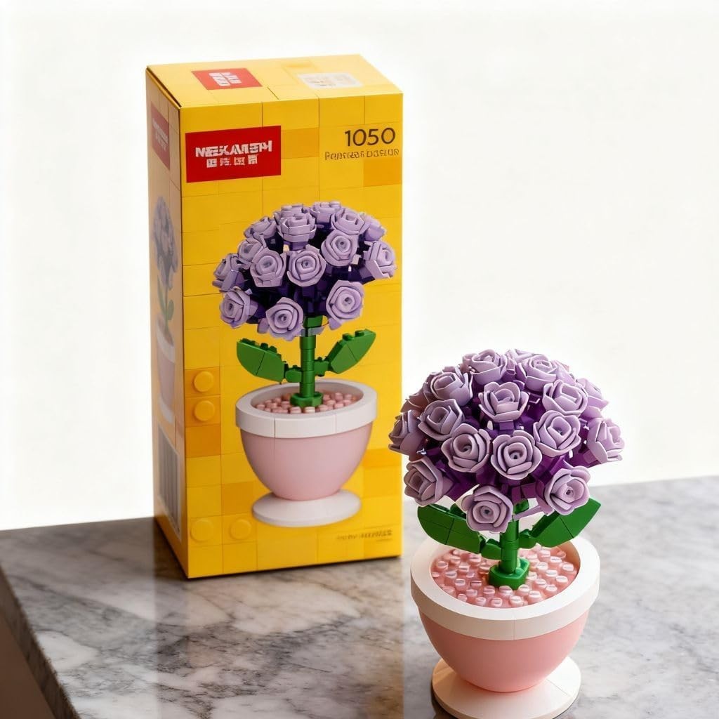 Serene Hydrangea Accent Artificial Purple Floral Arrangement in Chic Planter for