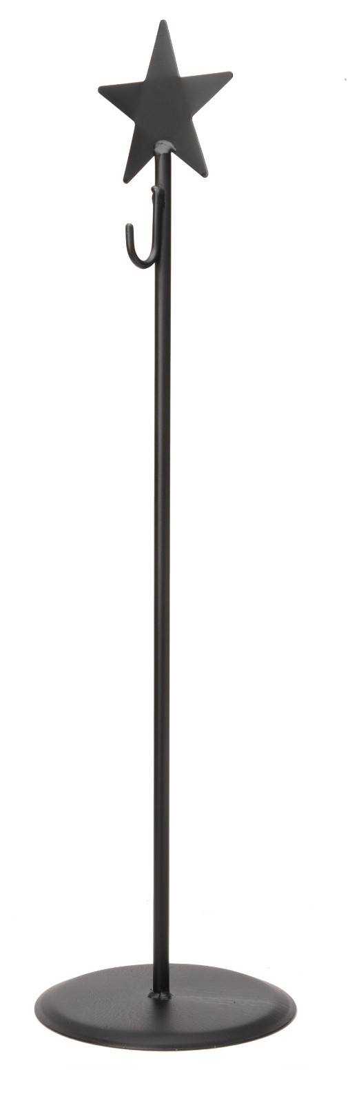 WREATH HOOK STAND – 30″ Free Standing Wrought Iron Holder Country Star Amish USA