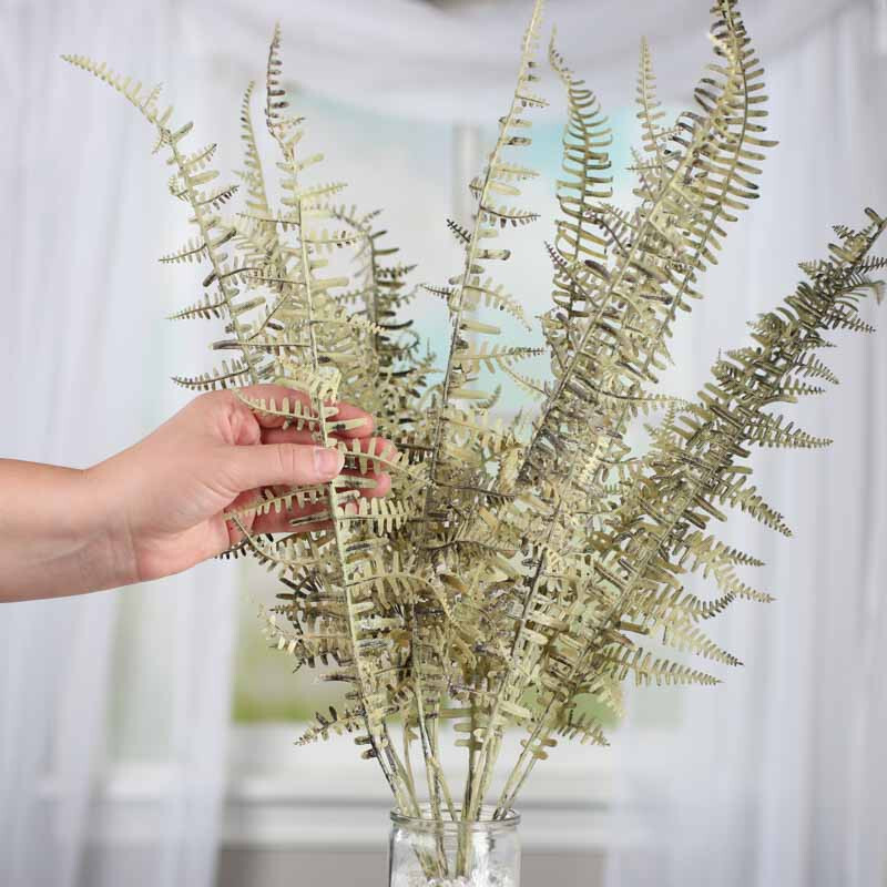 27″ Light Green Artificial Decorative Fern Floral Bush