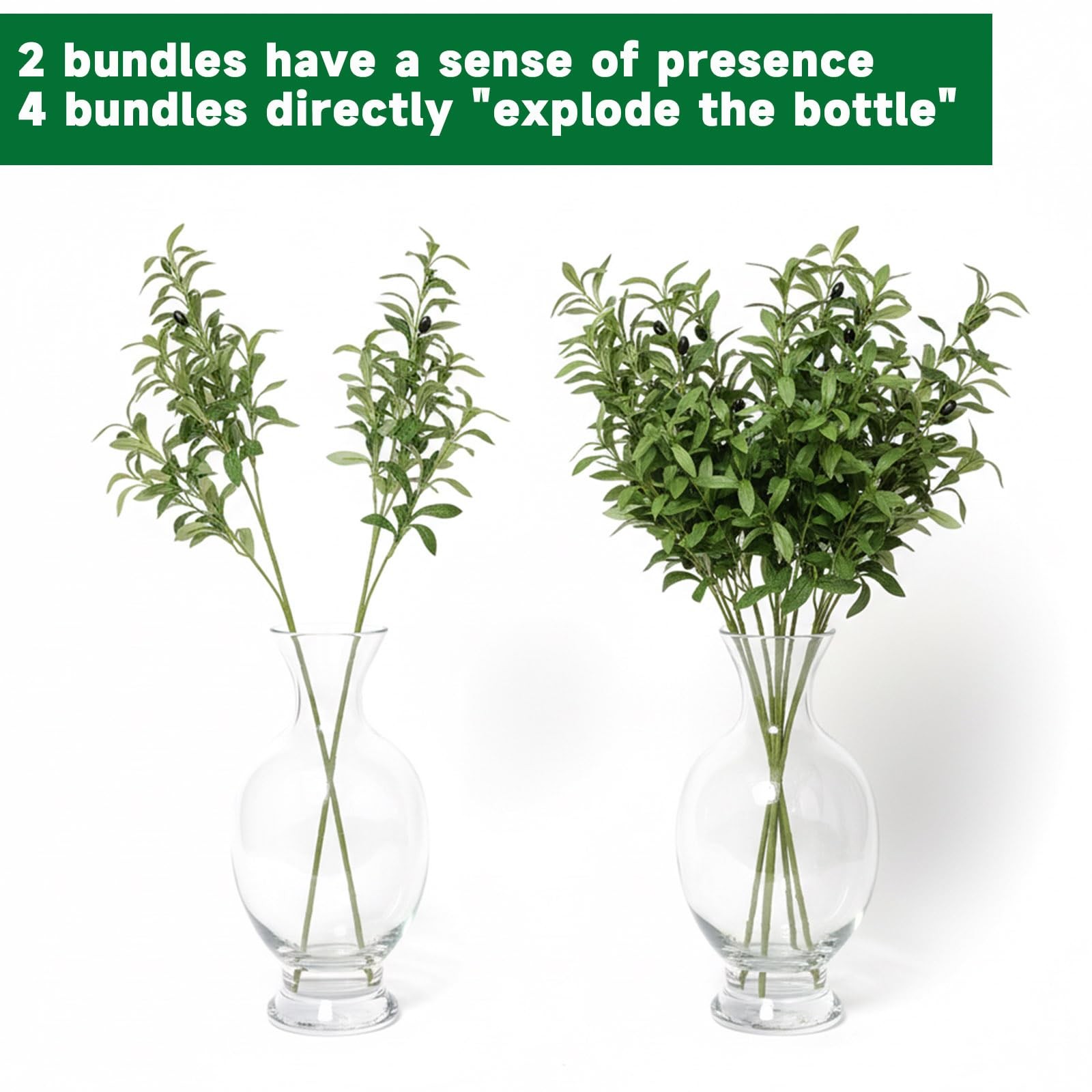 4PCS 39 Inches Olive Tree Branches for Vase Artificial Greenery Stems Realist…